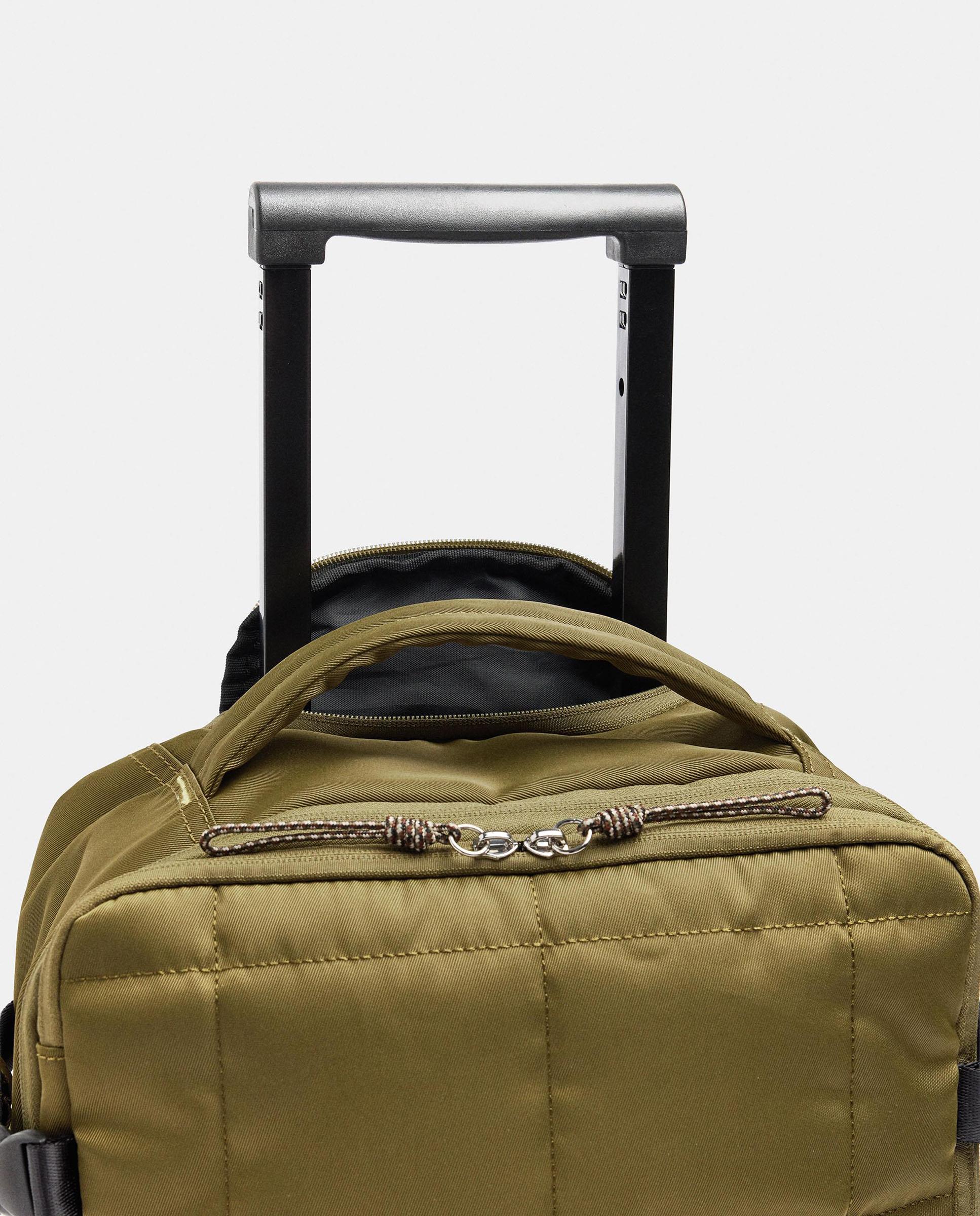 Mochila de mujer con ruedas y varios compartimentos con cierre de cremallera - Parfois - Kaki Kaki-4