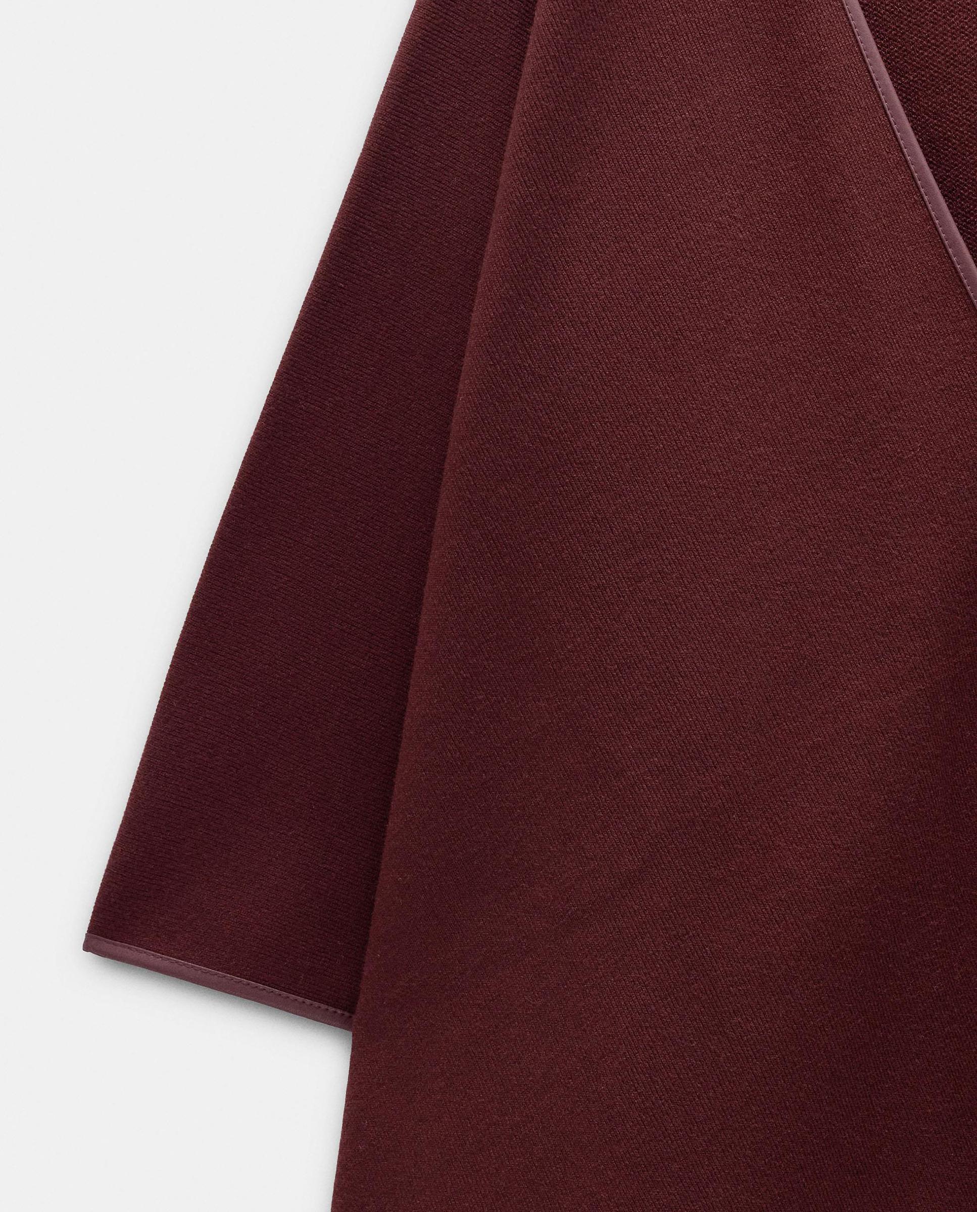 Poncho de mujer de punto en liso - Parfois - Burdeos Burdeos-5