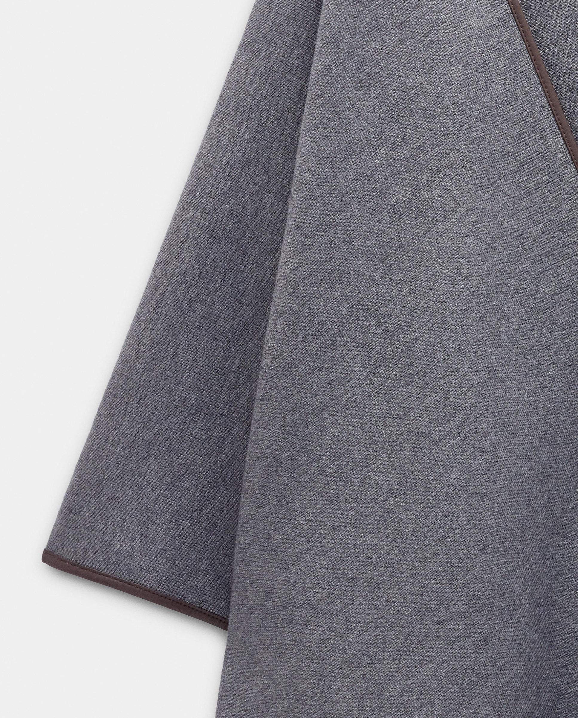 Poncho de mujer de punto en liso - Parfois - Gris Gris-6