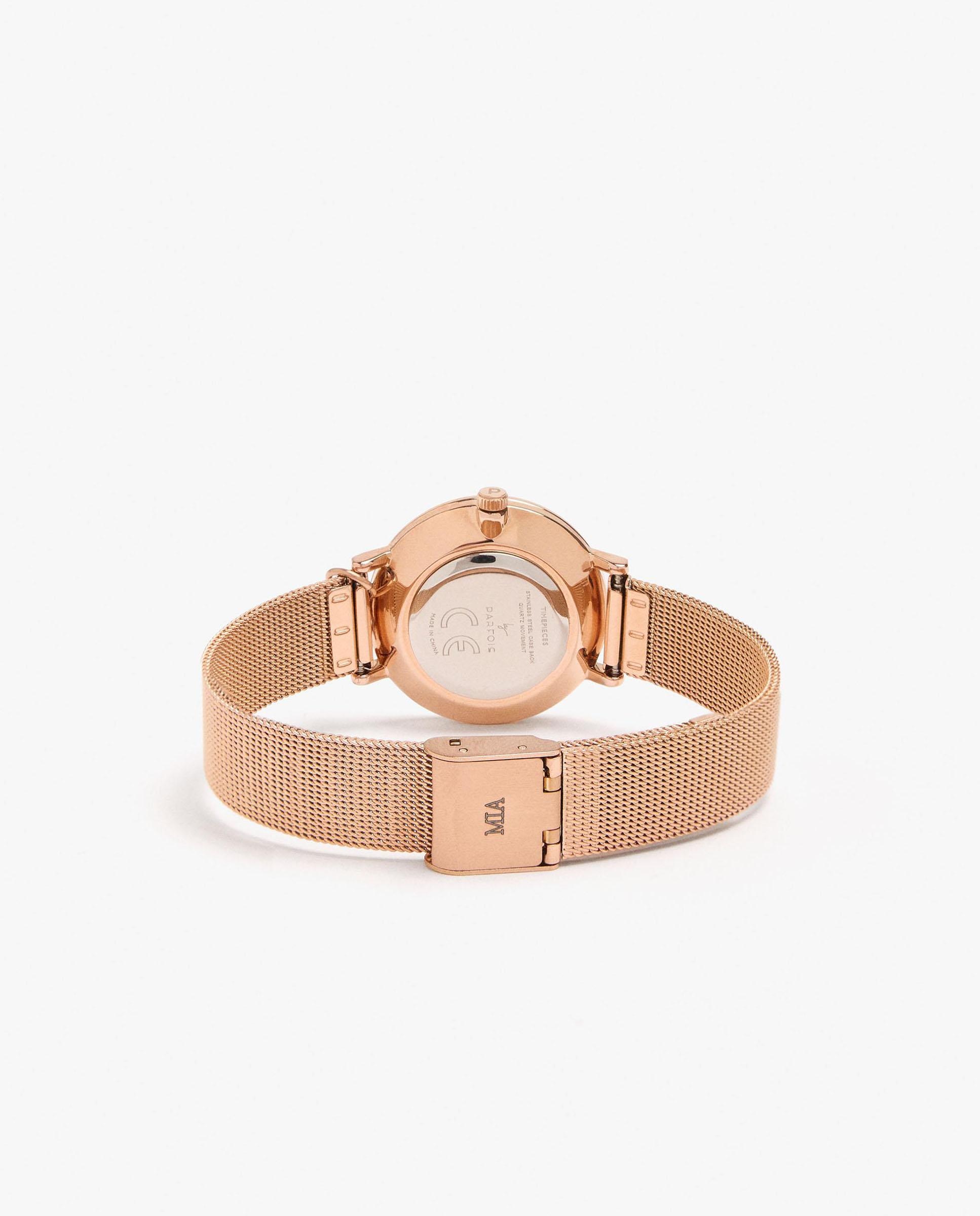 Reloj de mujer de acero inoxidable con charm de corazón decorativo - Parfois - Dorado Dorado-2
