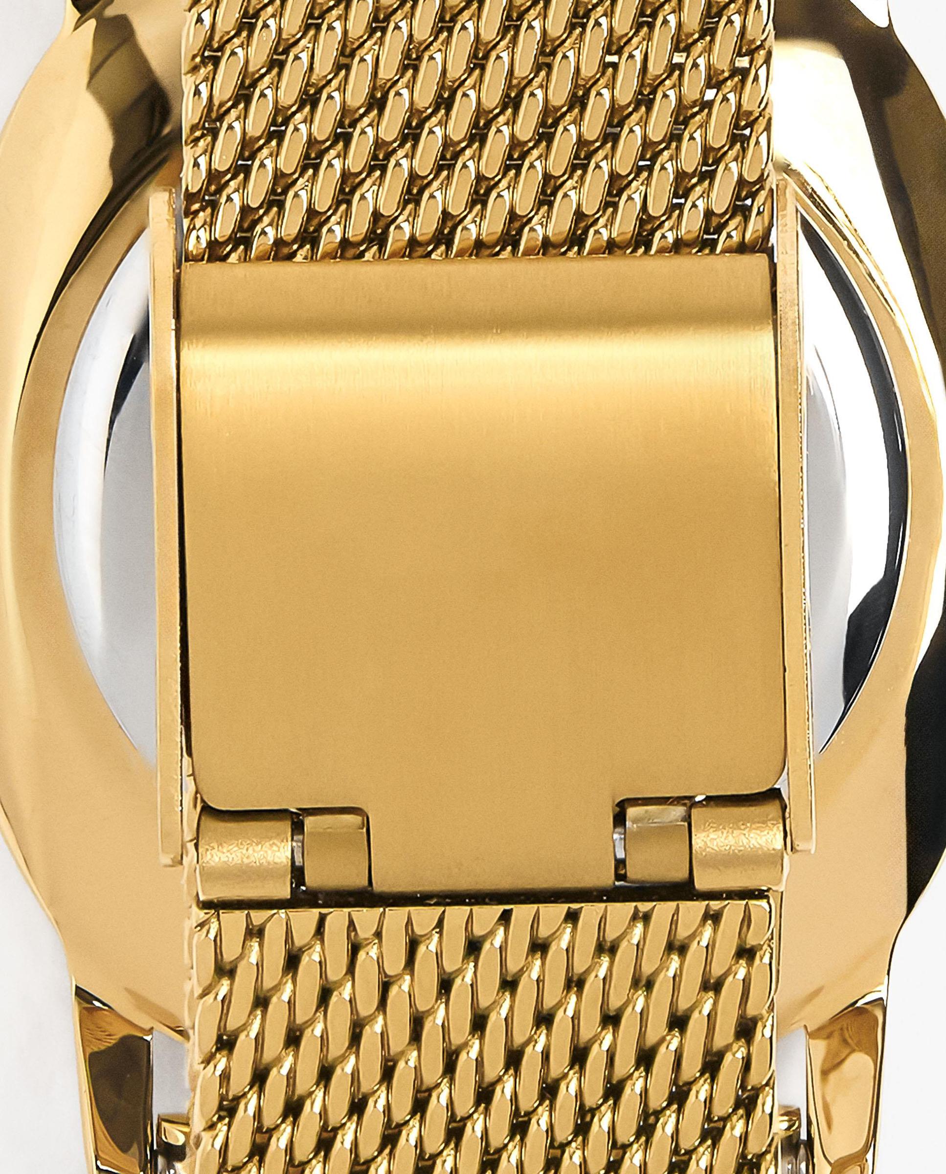 Reloj de mujer de acero inoxidable redondo en liso - Parfois - Dorado Dorado-5