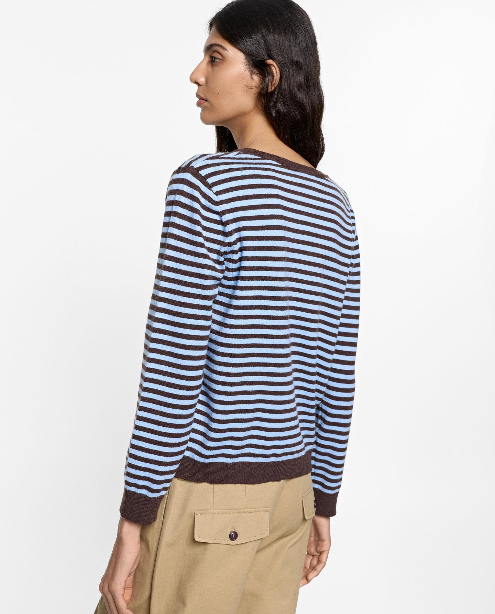 Jersey de mujer de manga larga con estampado de rayas - Parfois - Azul Azul-4