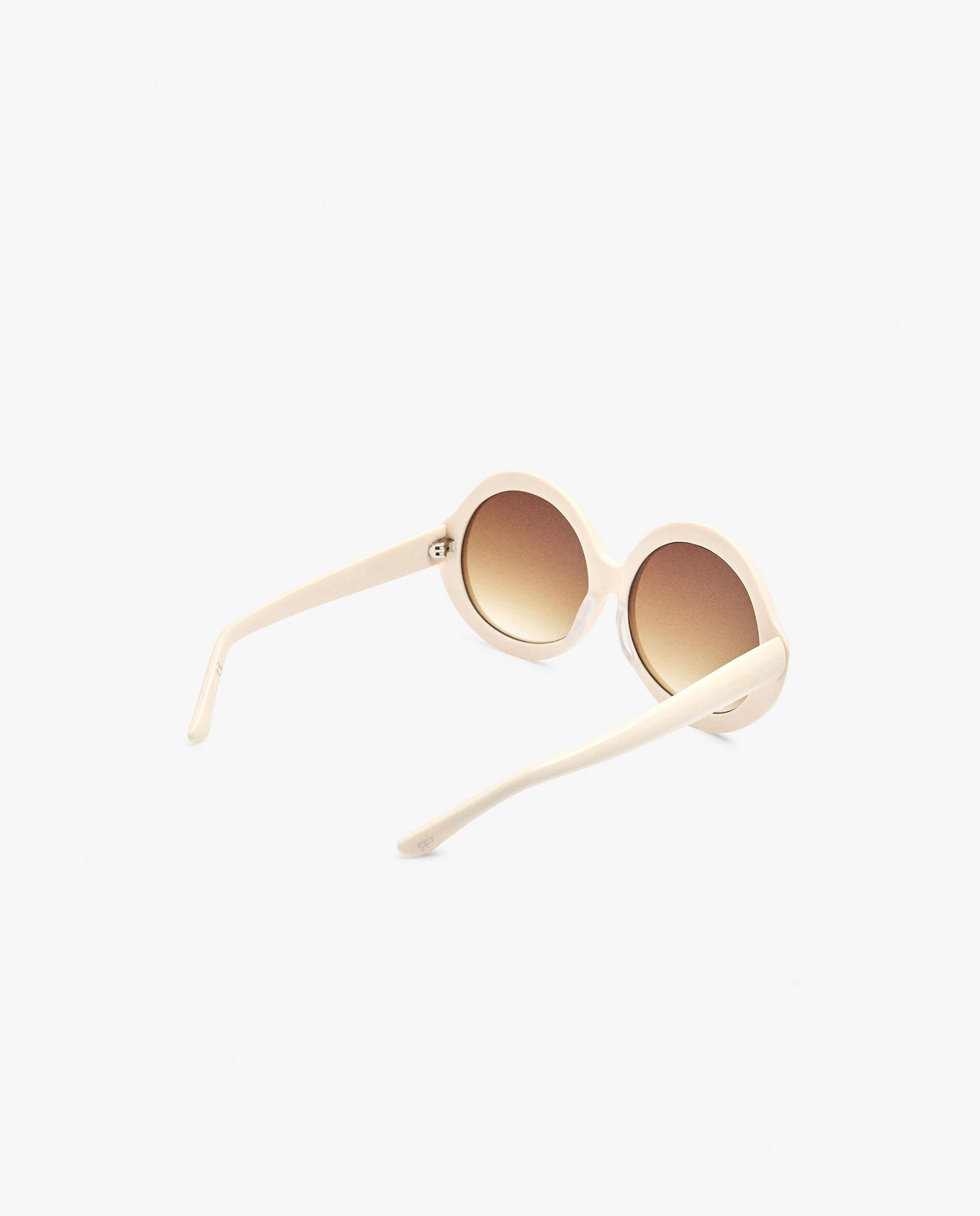Gafas de sol de mujer parfois con protección uv y forma redonda en liso - Crudo Crudo-2