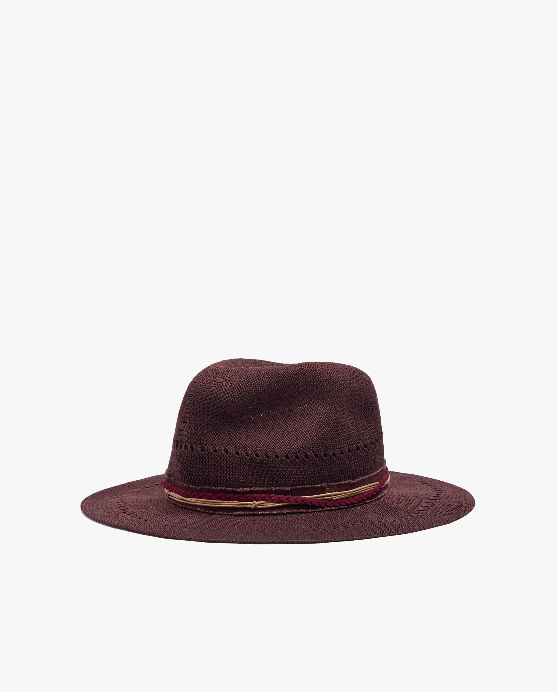Sombrero de mujer con tira decorativa en liso - Parfois - Marrón oscuro Marrón oscuro-1