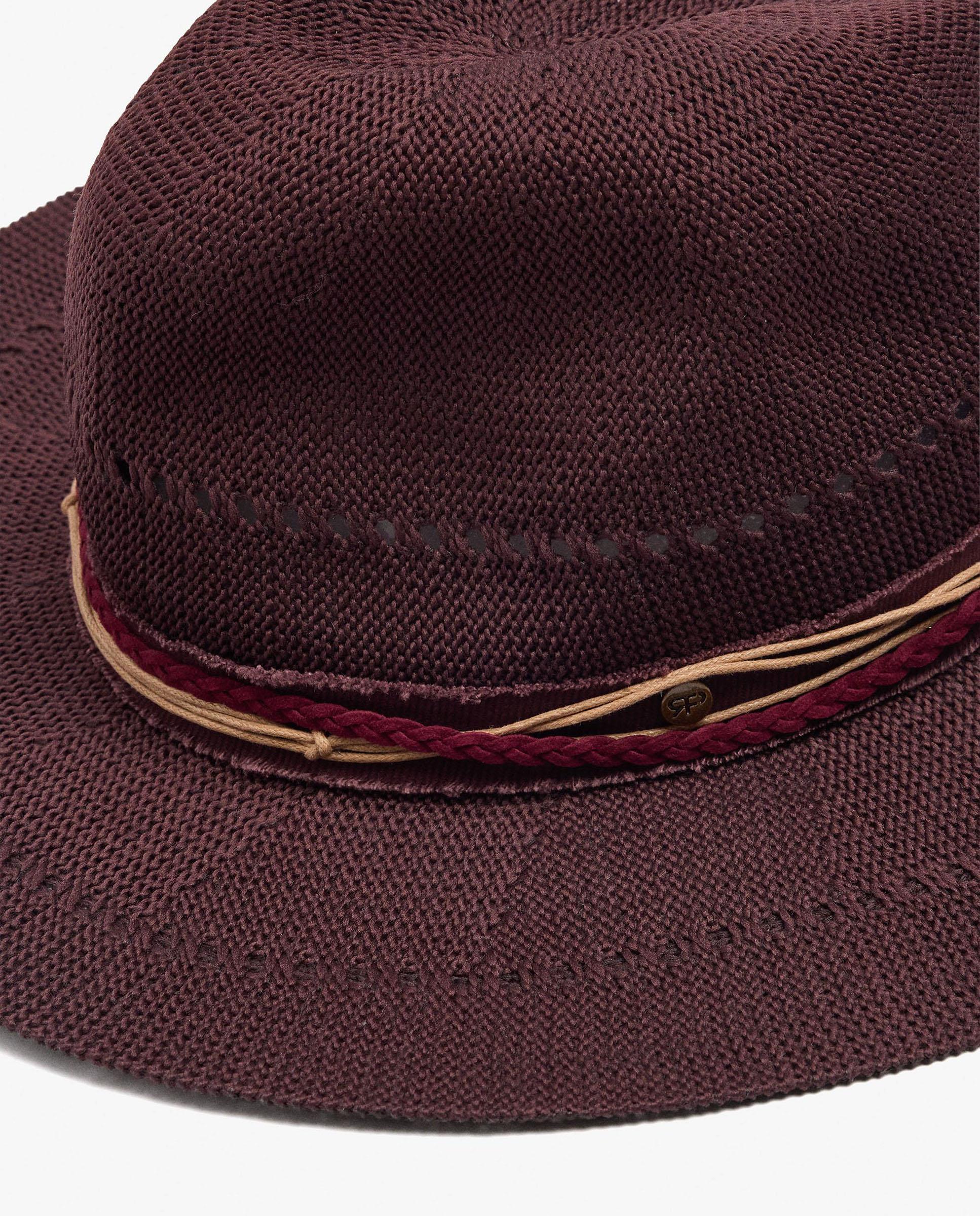 Sombrero de mujer con tira decorativa en liso - Parfois - Marrón oscuro Marrón oscuro-3