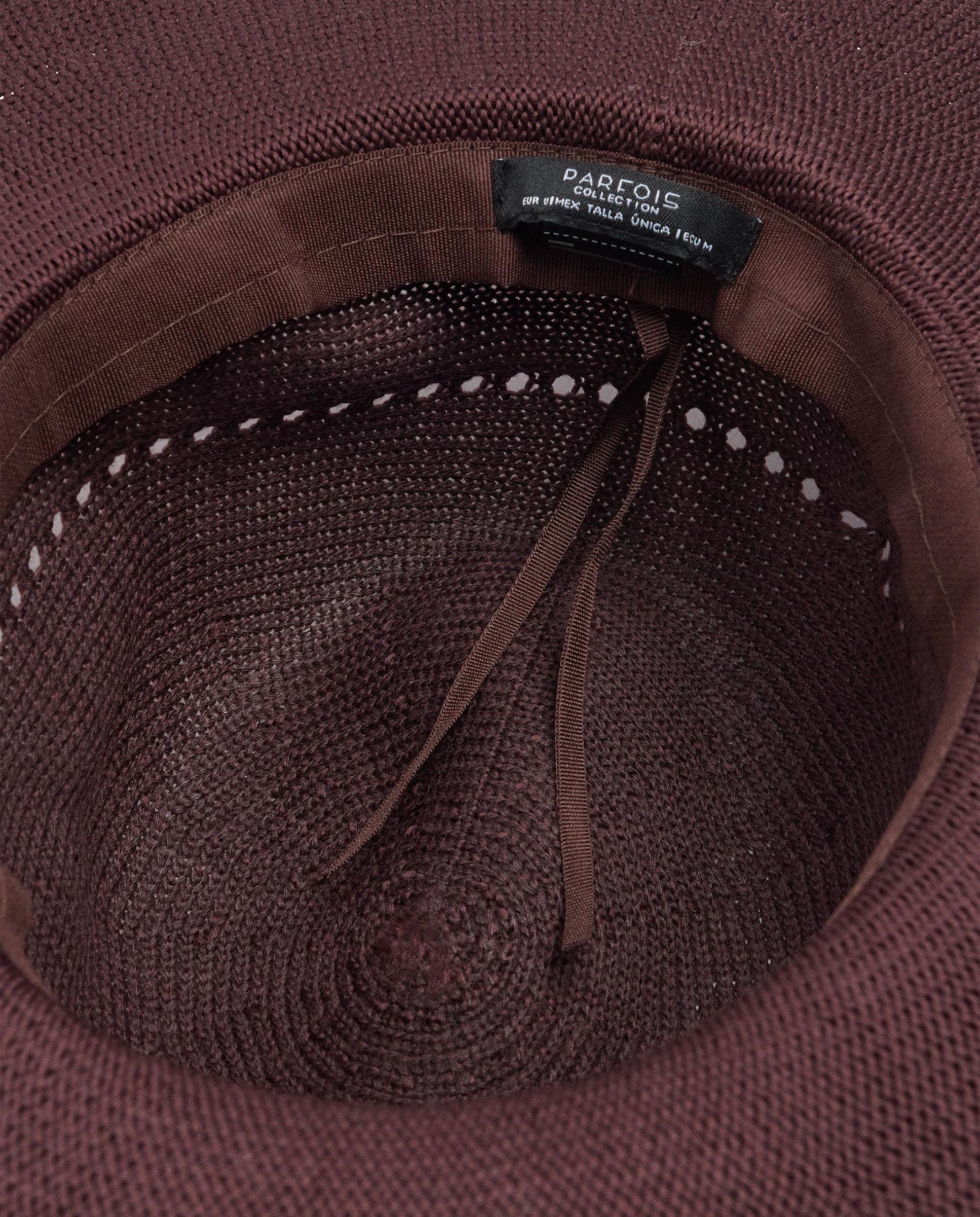 Sombrero de mujer con tira decorativa en liso - Parfois - Marrón oscuro Marrón oscuro-5
