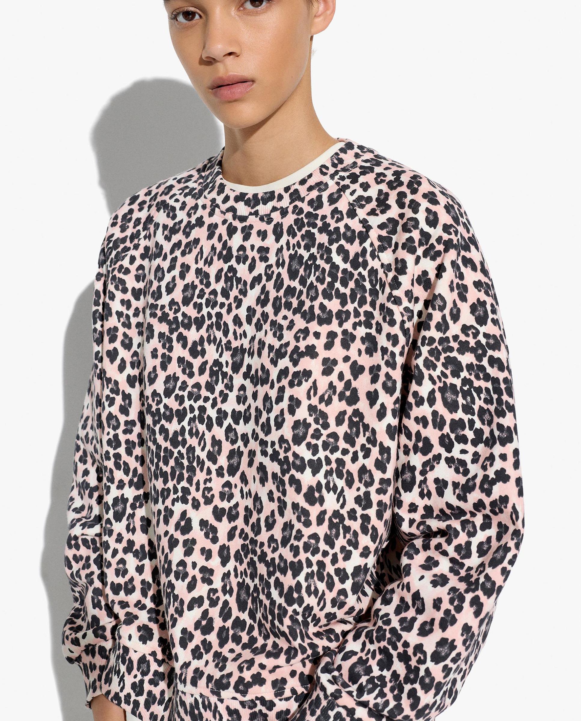 Parfois - Sudadera de mujer con cuello redondo y estampado animal print.