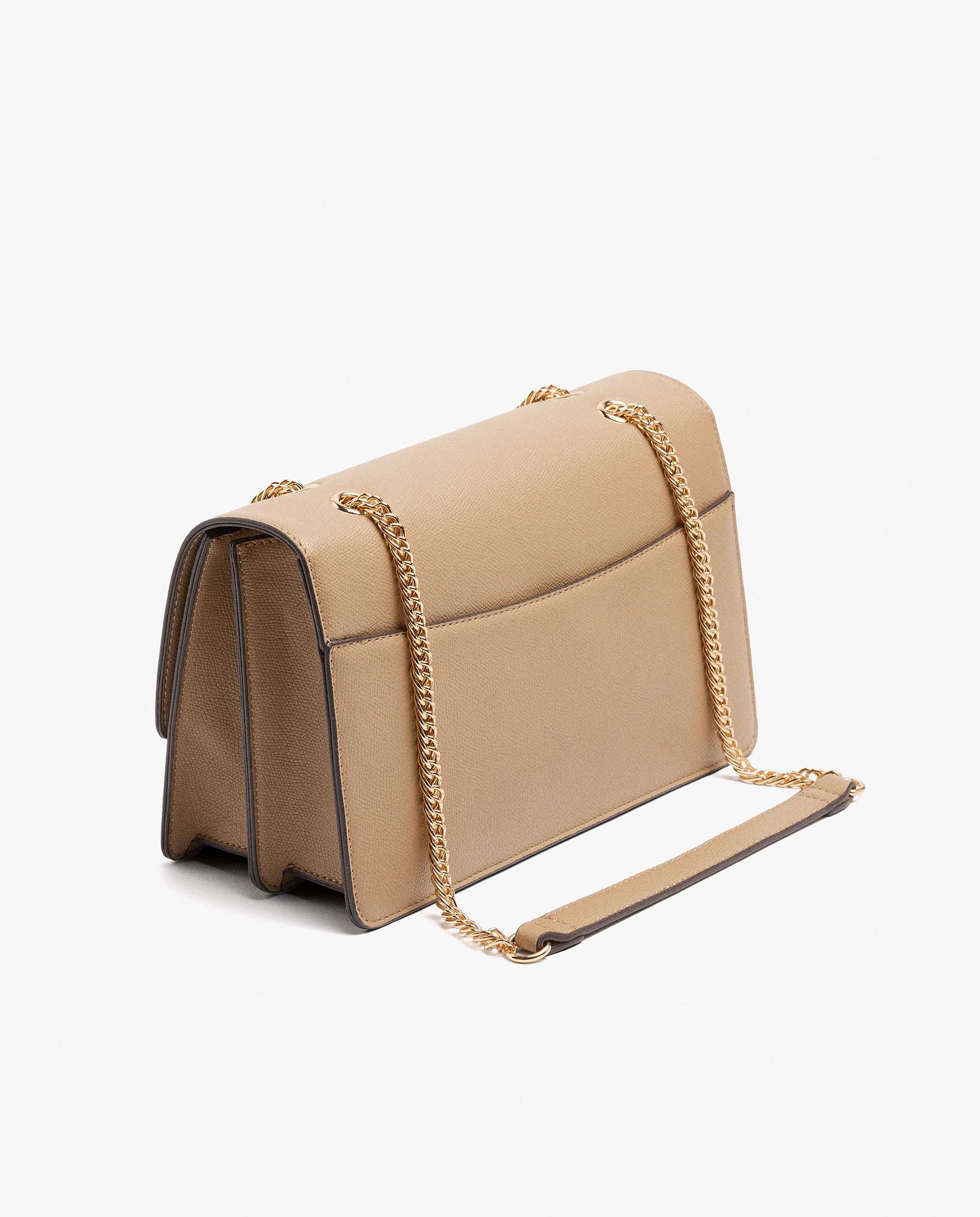Bolso de hombro con solapa y cierre imantado en liso - Parfois - Topo Topo-2