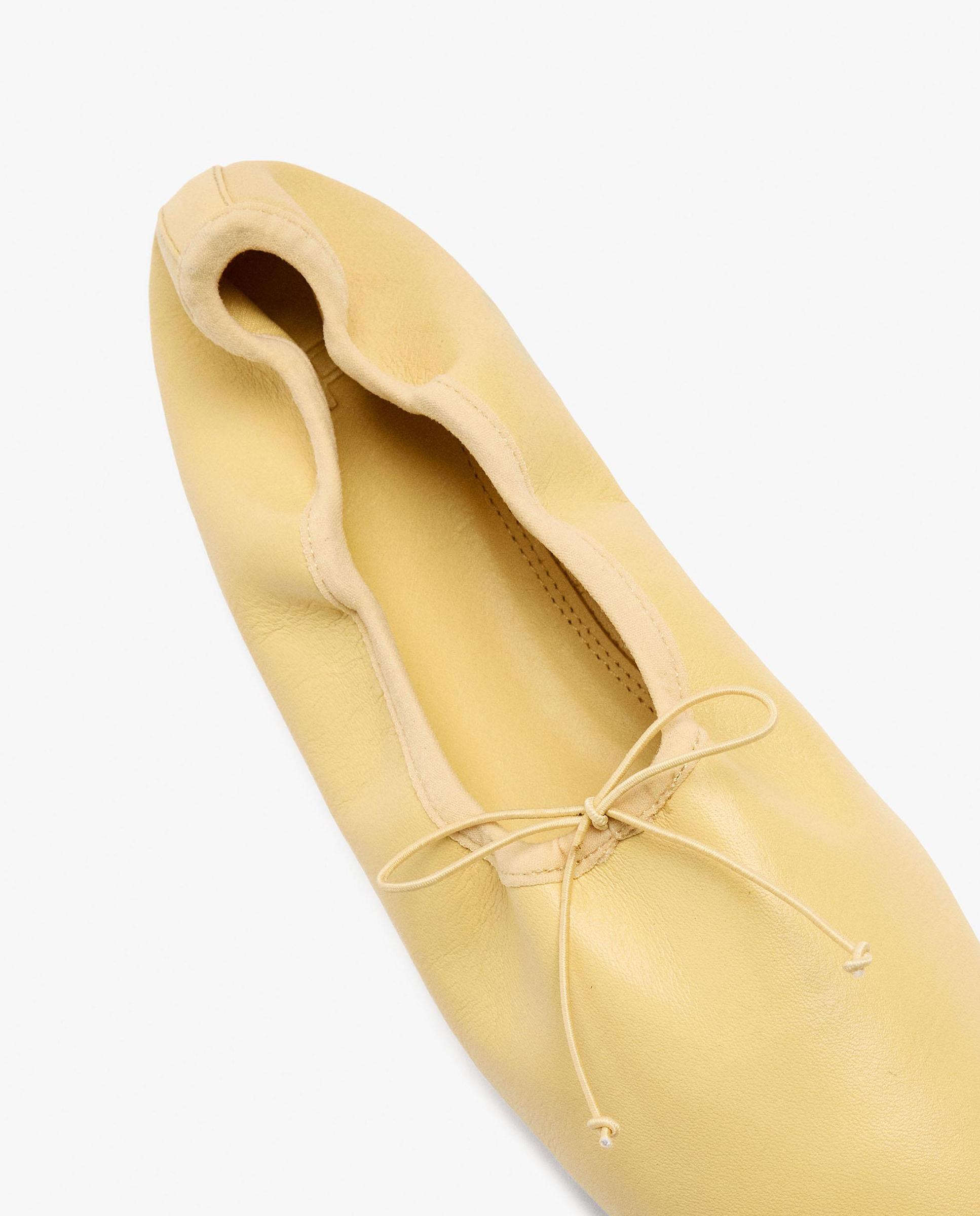 Bailarinas planas de mujer 100% piel en liso - Parfois - Amarillo Amarillo-5