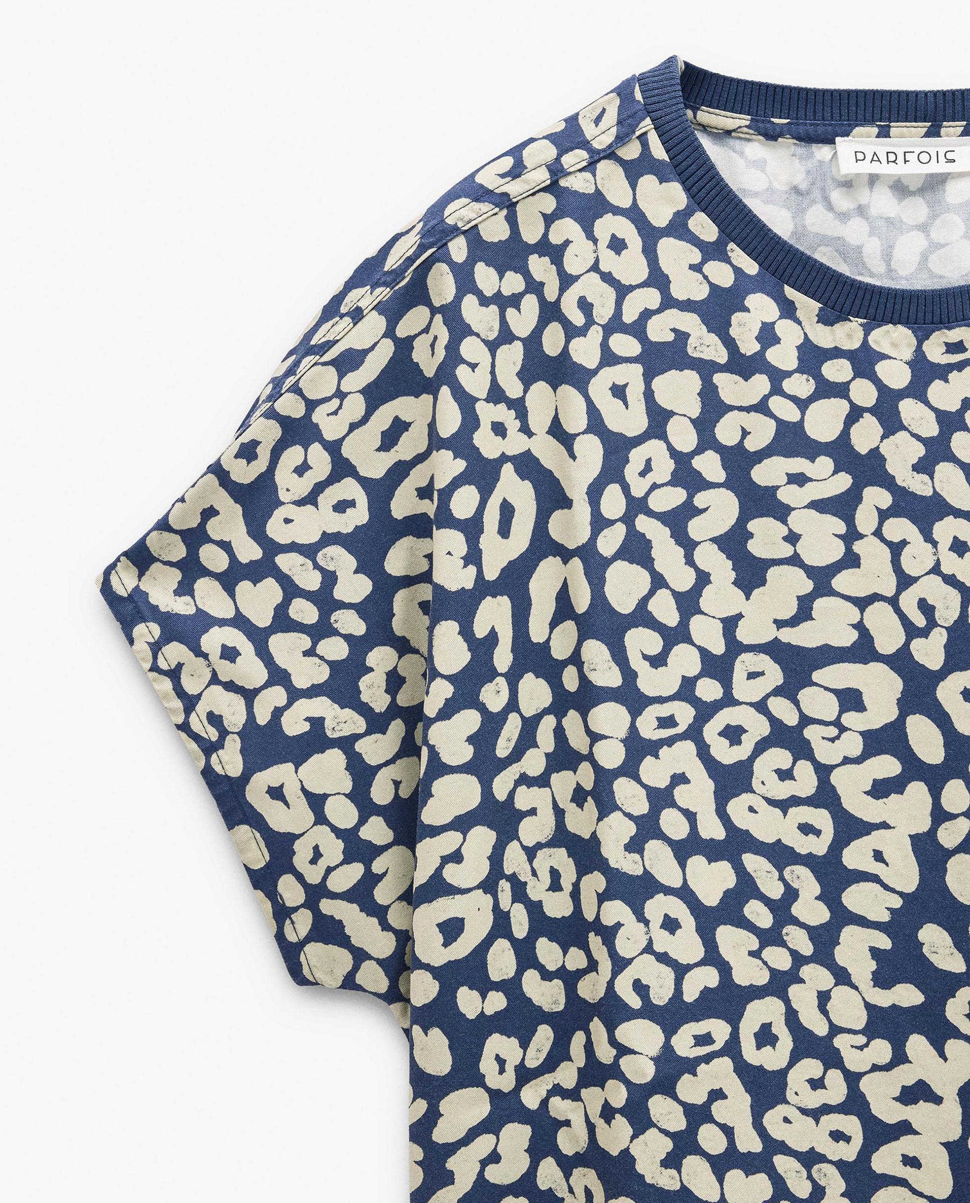 Camiseta de mujer 100% liocel de manga corta con estampado animal print - Parfois - Multicolor Multicolor-6