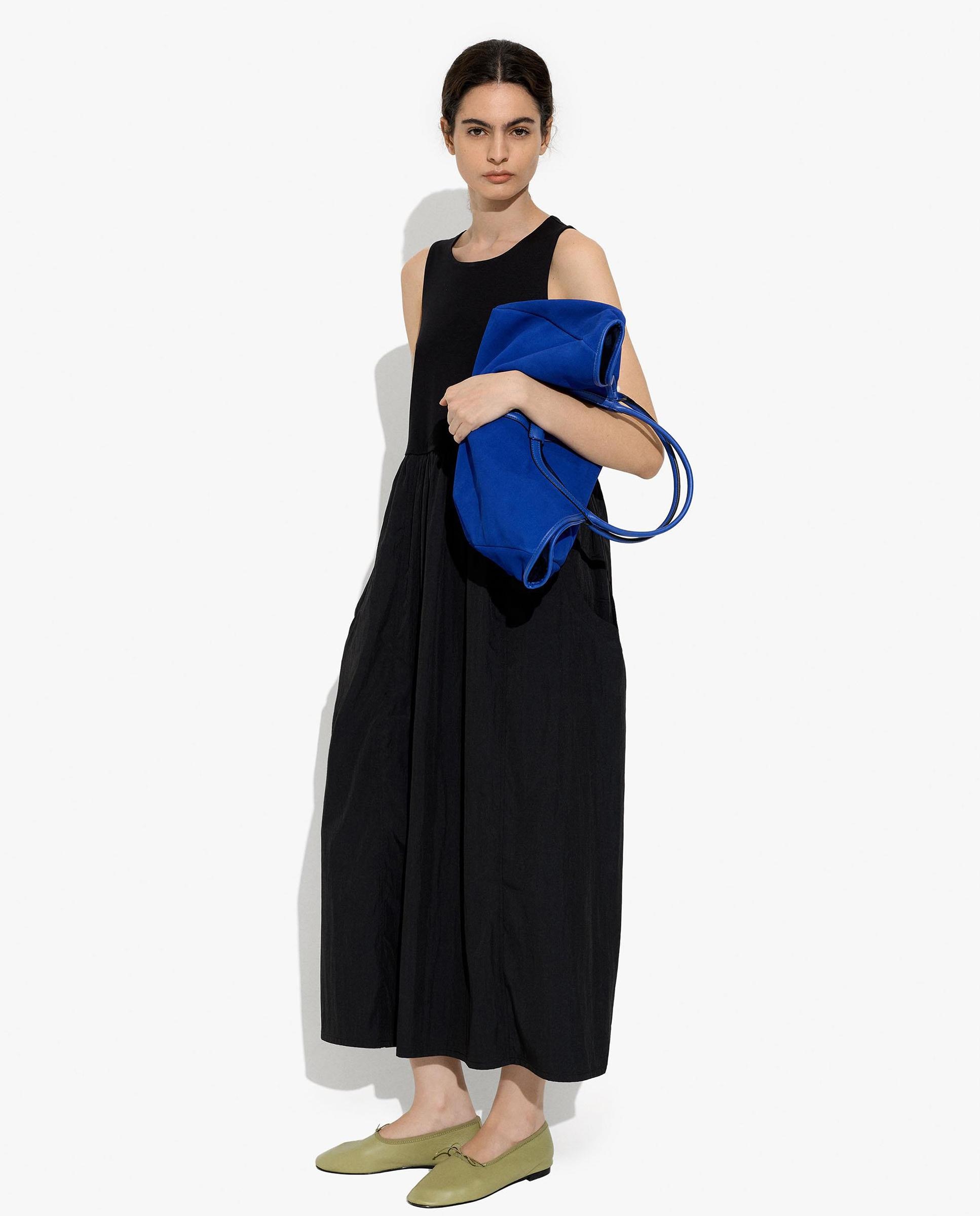 Vestido largo sin mangas en liso - Parfois - Negro Negro-1