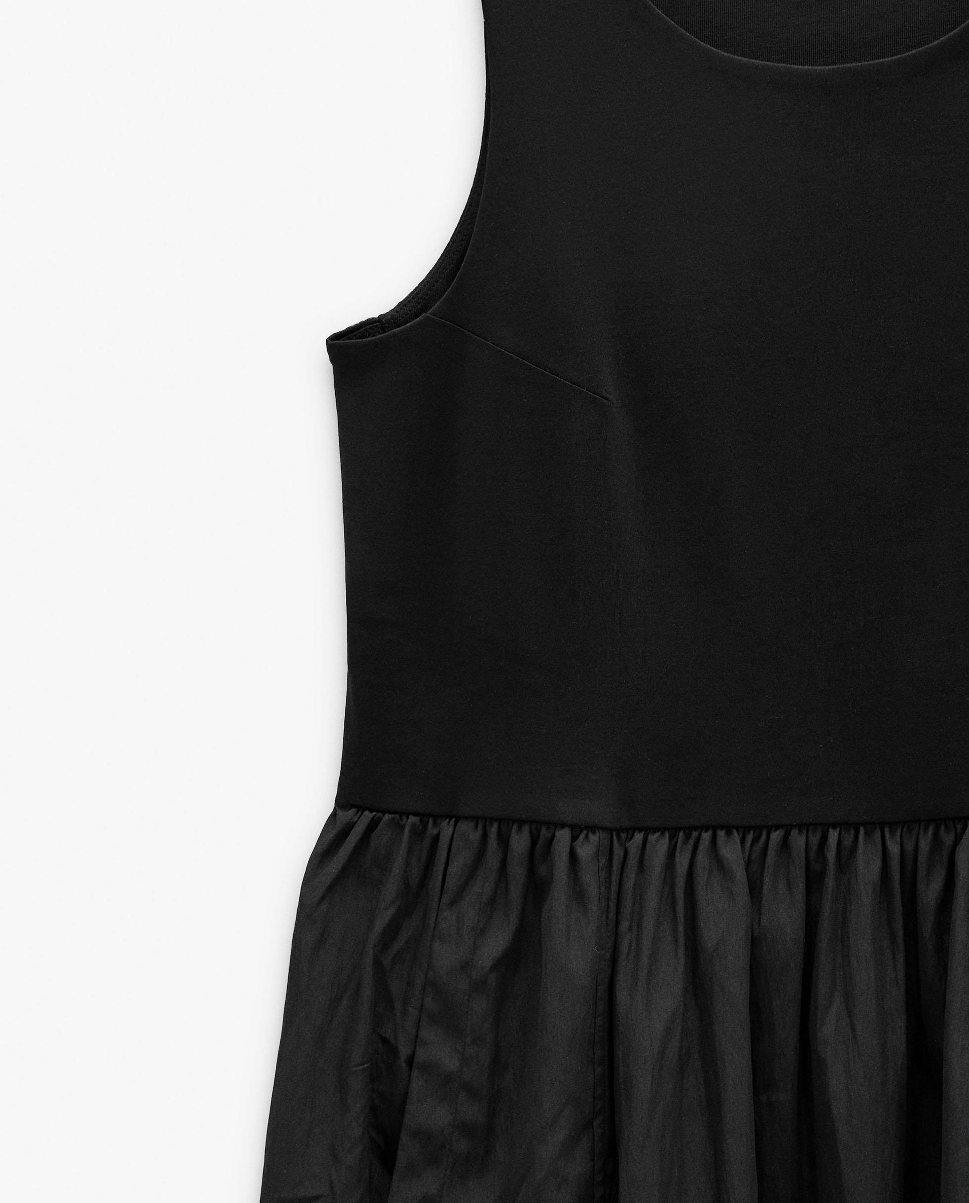 Vestido largo sin mangas en liso - Parfois - Negro Negro-5