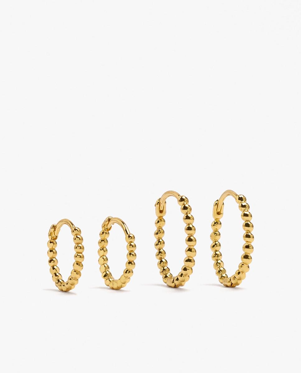 Pack de pendientes de aro con borlas unidas en liso - Parfois - Dorado Dorado-1