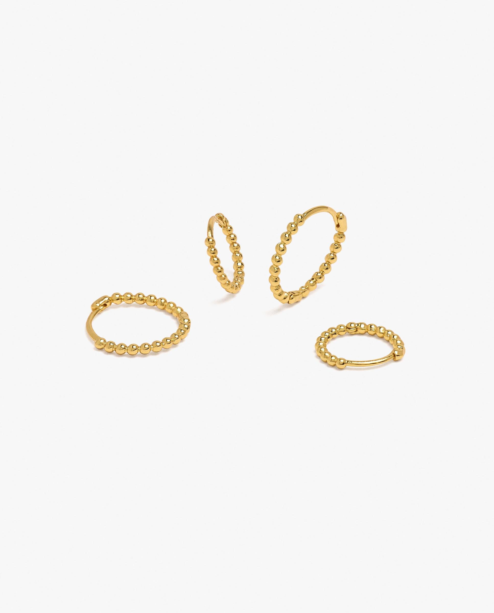 Pack de pendientes de aro con borlas unidas en liso - Parfois - Dorado Dorado-2