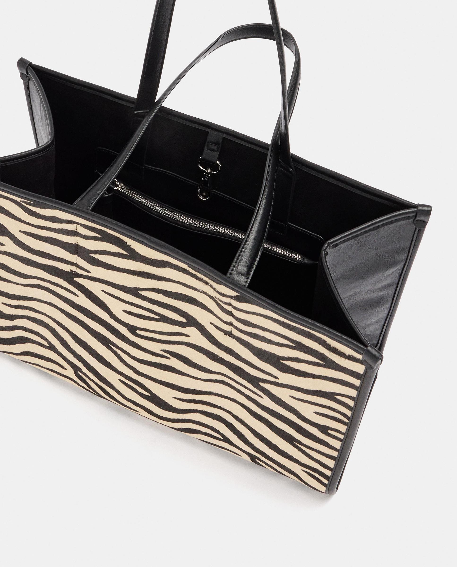 Shopper con cierre de botón y estampado animal print - Parfois - Multicolor Multicolor-5