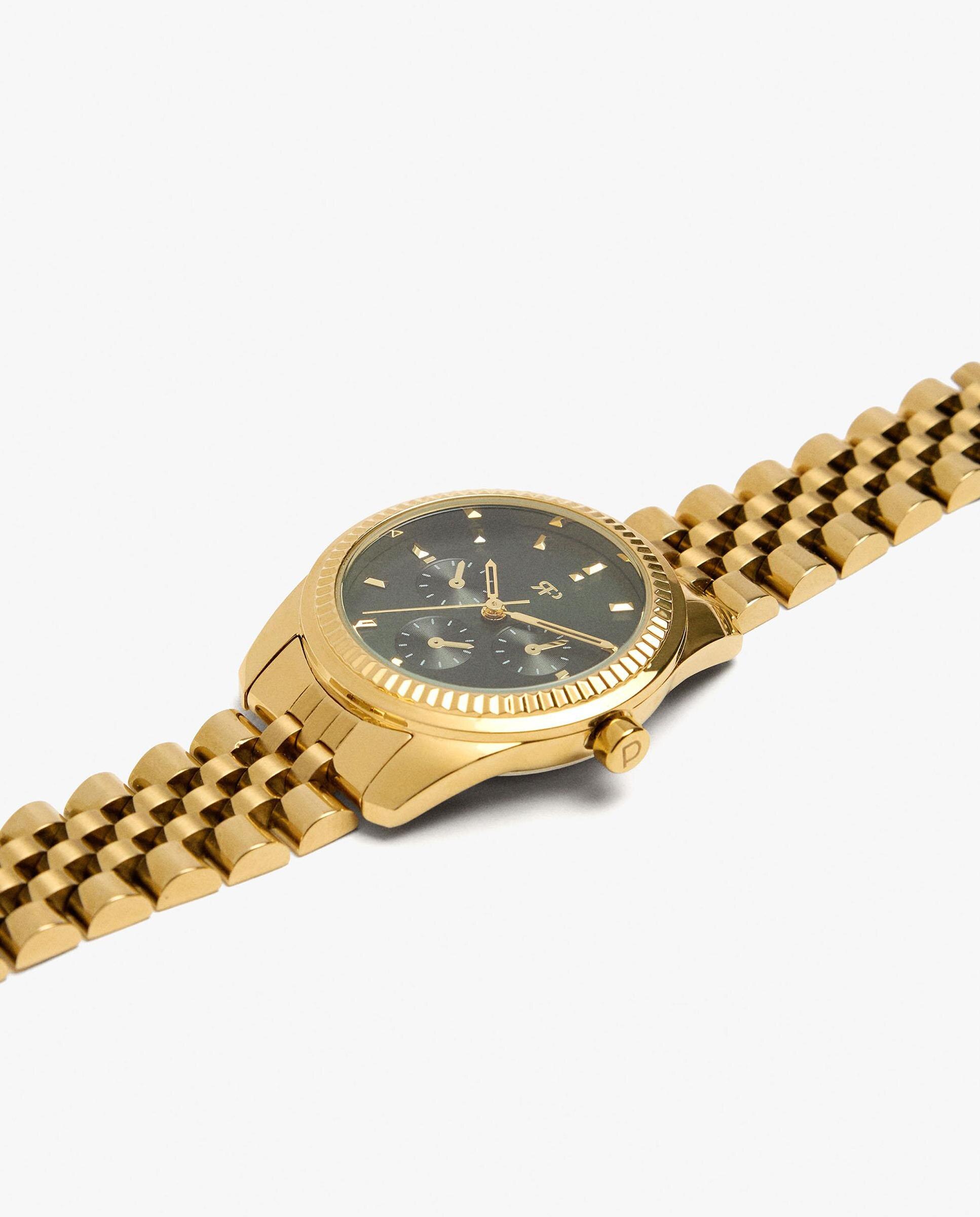 Reloj de mujer de acero inoxidable en liso - Parfois - Dorado Dorado-3