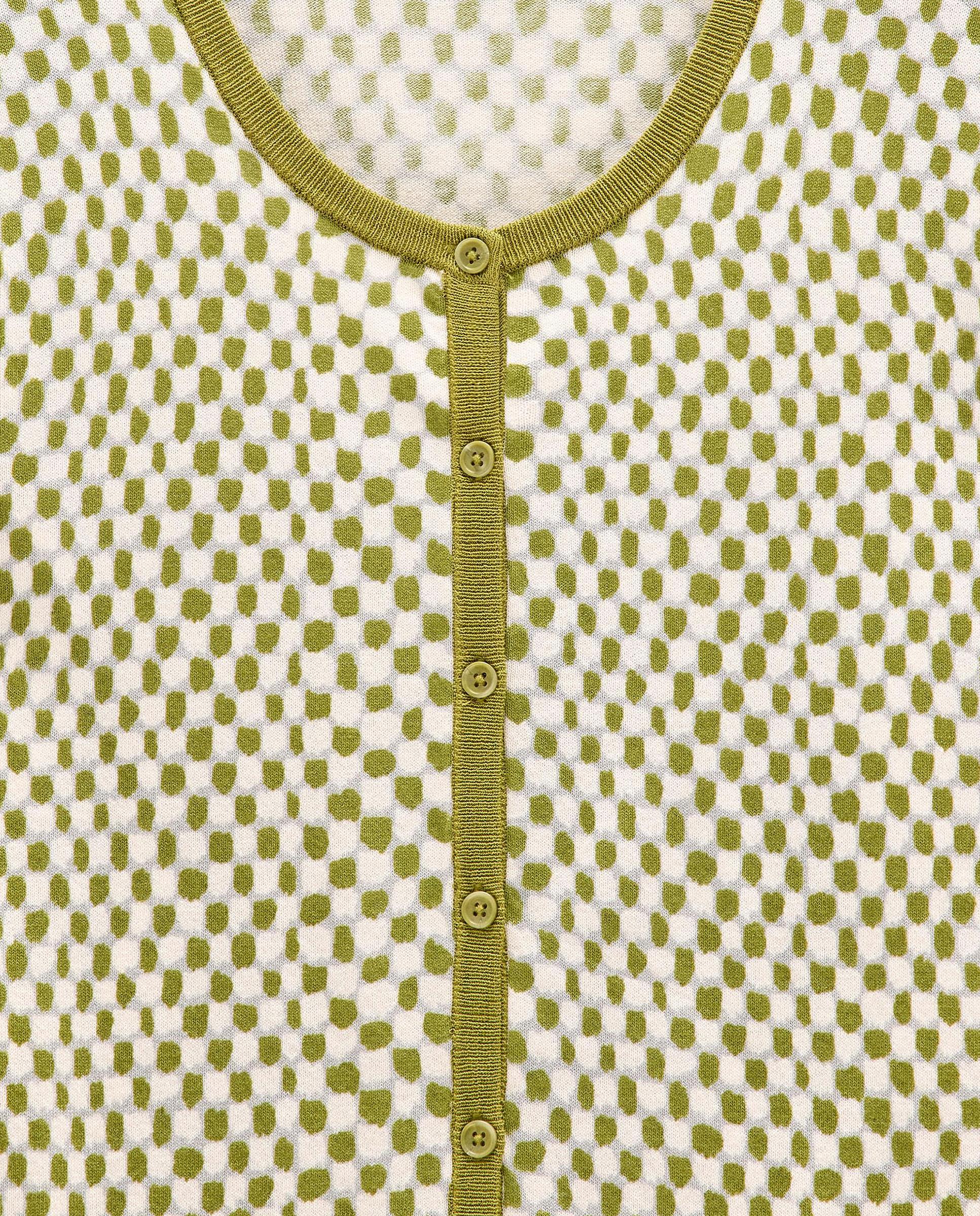 Cárdigan de mujer de punto con estampado vichy - Parfois - Verde Verde-6