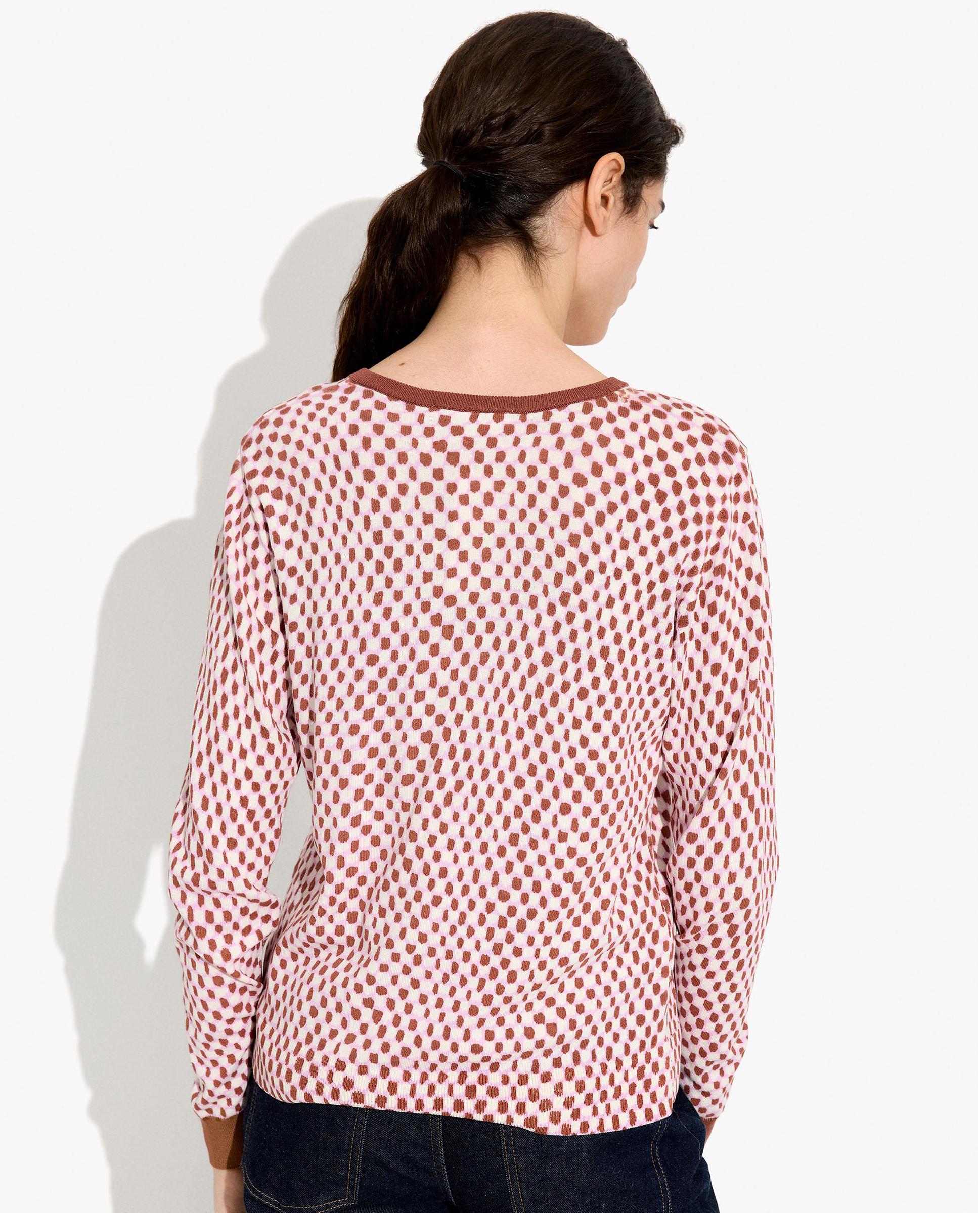 Cárdigan de mujer de punto con estampado vichy - Parfois - Rosa Rosa-4