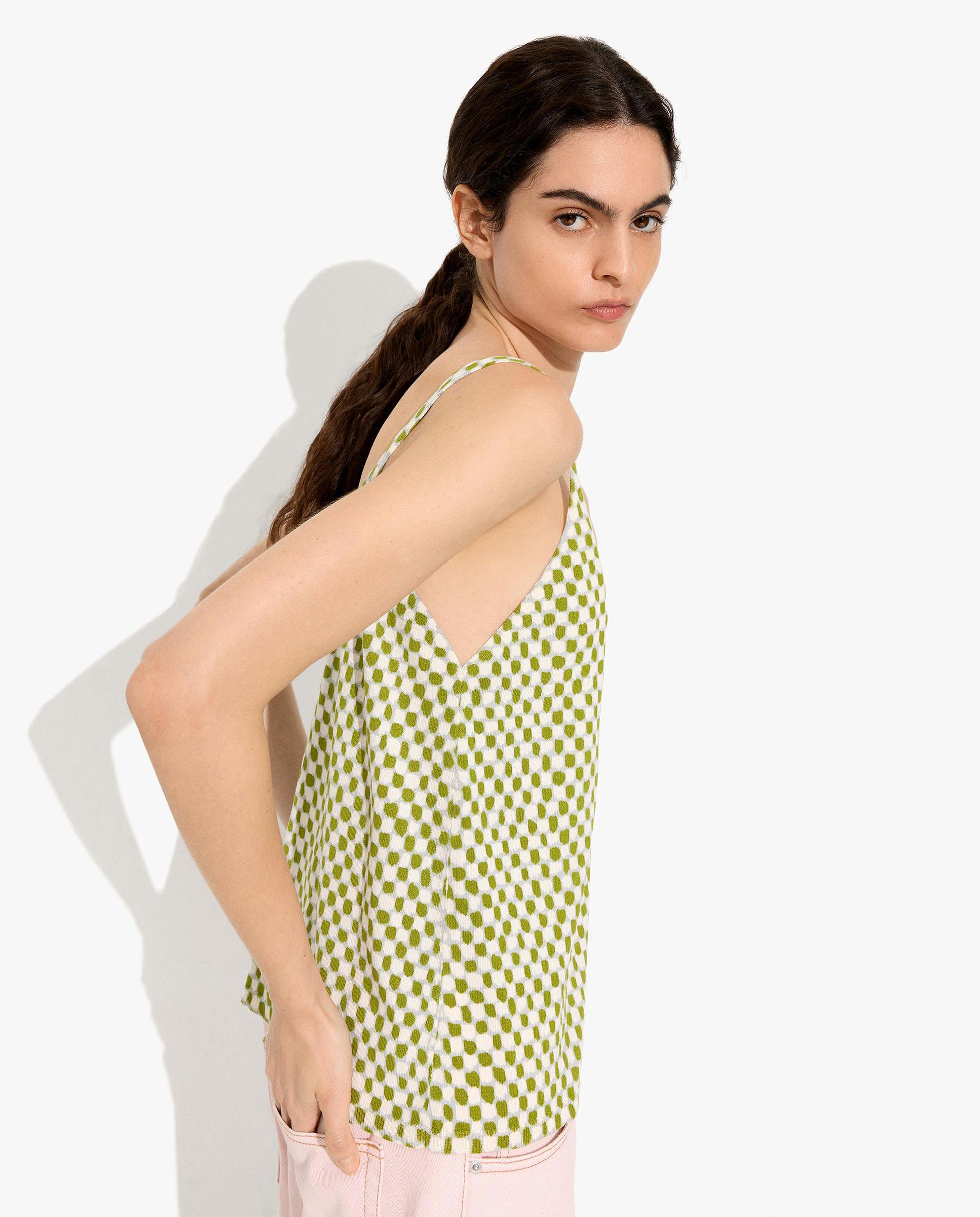 Imagen 3 de Top de mujer de tirantes con estampado vichy - Parfois - Verde Verde