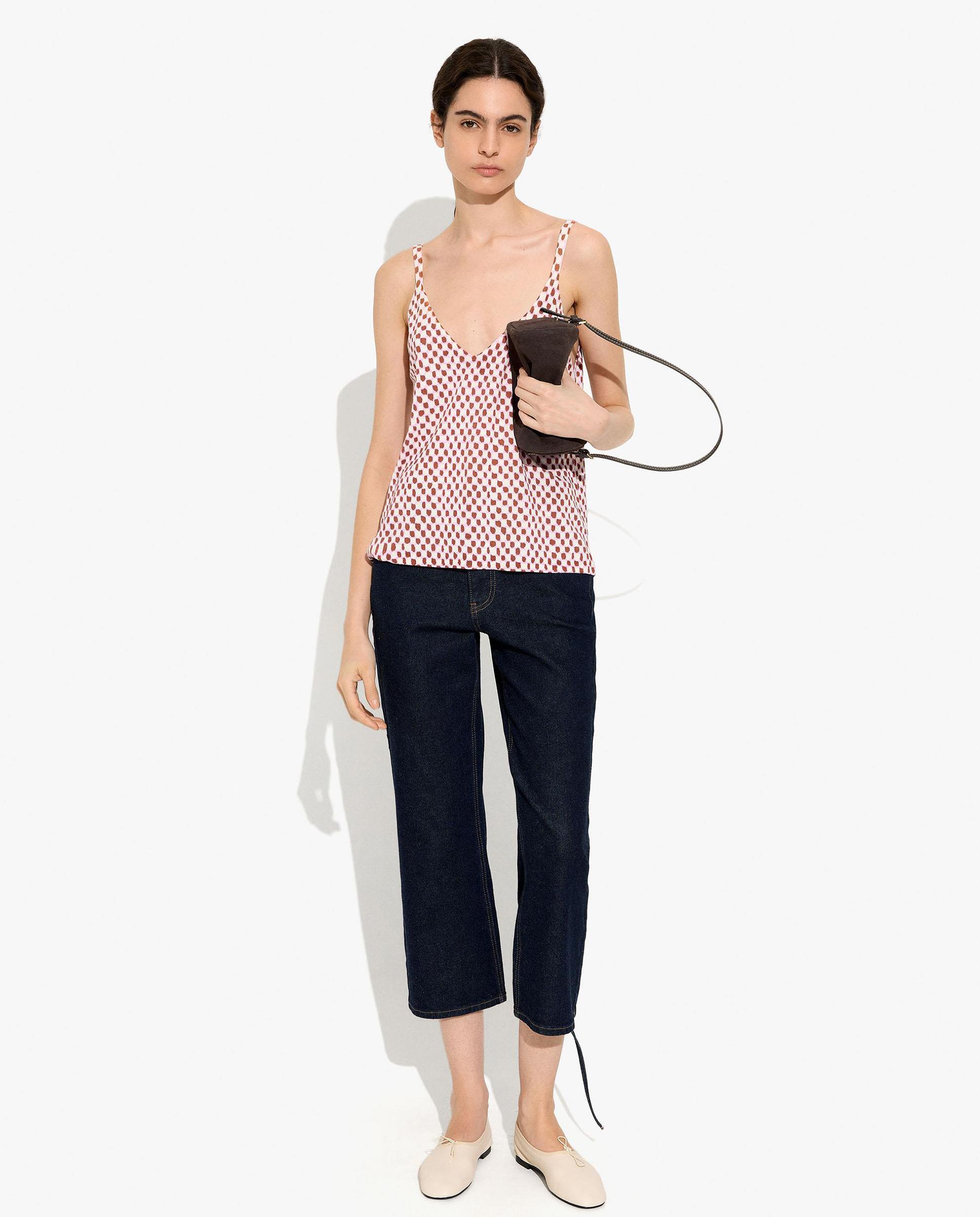Imagen 2 de Top de mujer de tirantes con estampado vichy - Parfois - Rosa Rosa