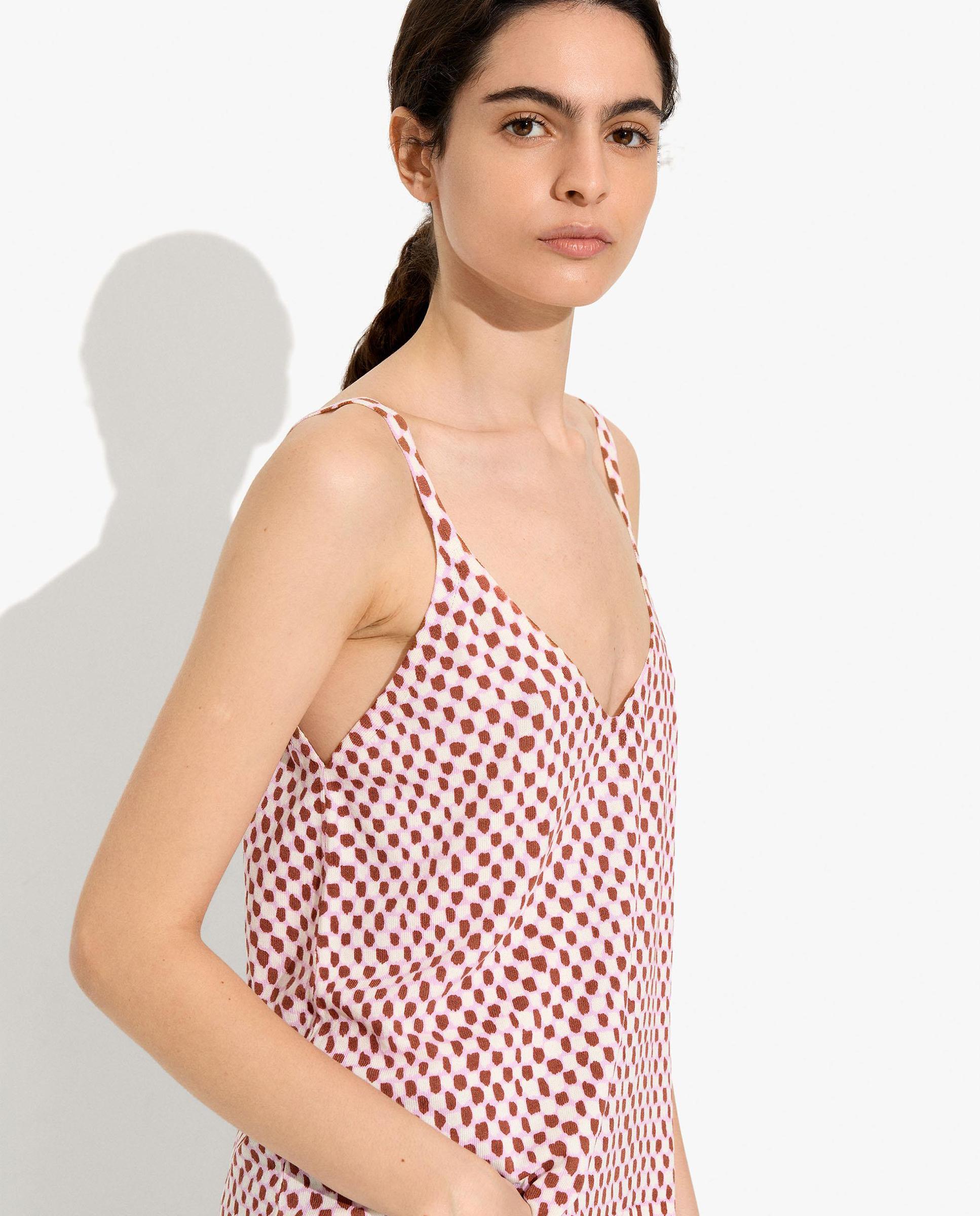 Imagen 3 de Top de mujer de tirantes con estampado vichy - Parfois - Rosa Rosa