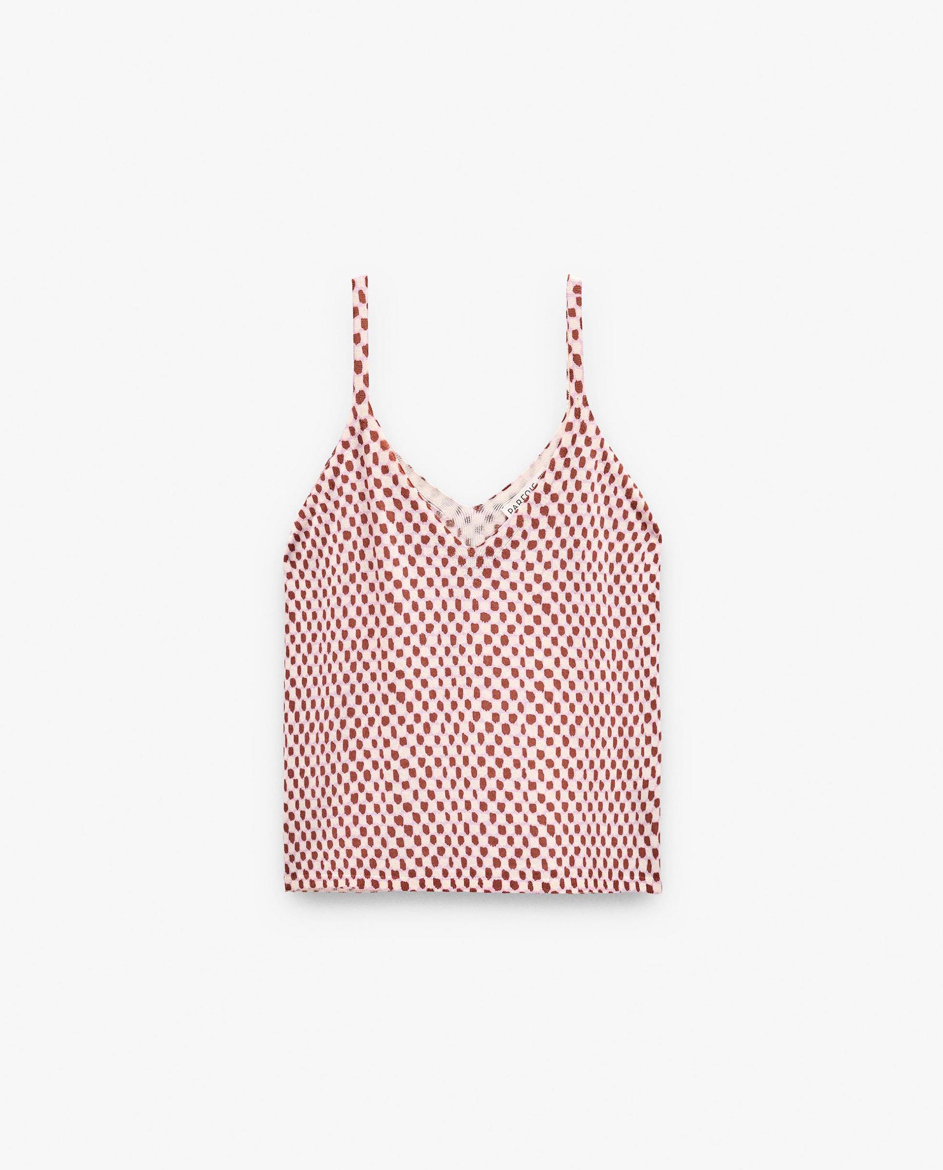 Imagen 7 de Top de mujer de tirantes con estampado vichy - Parfois - Rosa Rosa