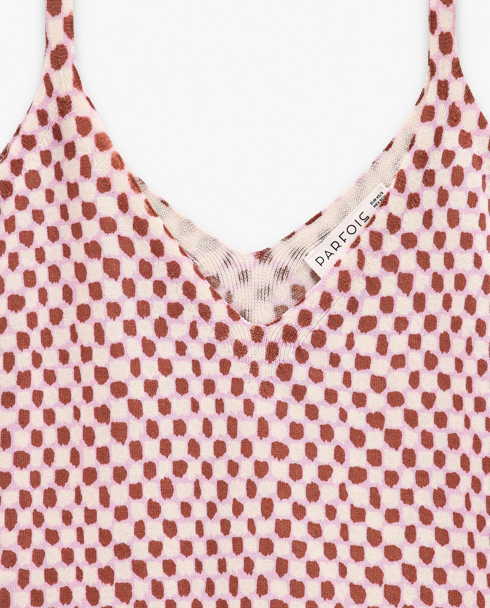 Imagen 6 de Top de mujer de tirantes con estampado vichy - Parfois - Rosa Rosa