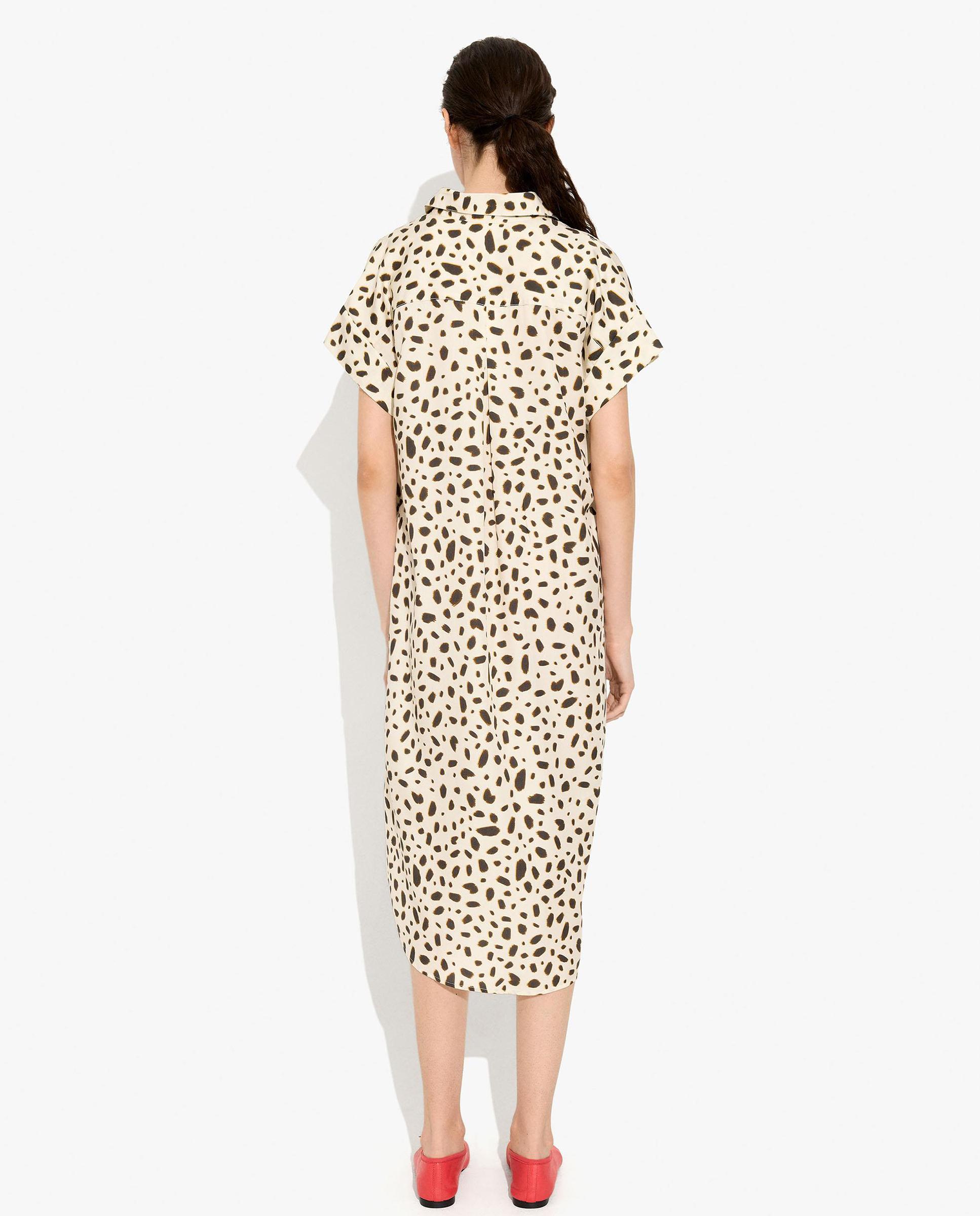 Vestido midi 100% liocel camisero con estampado animal print - Parfois - Multicolor Multicolor-3