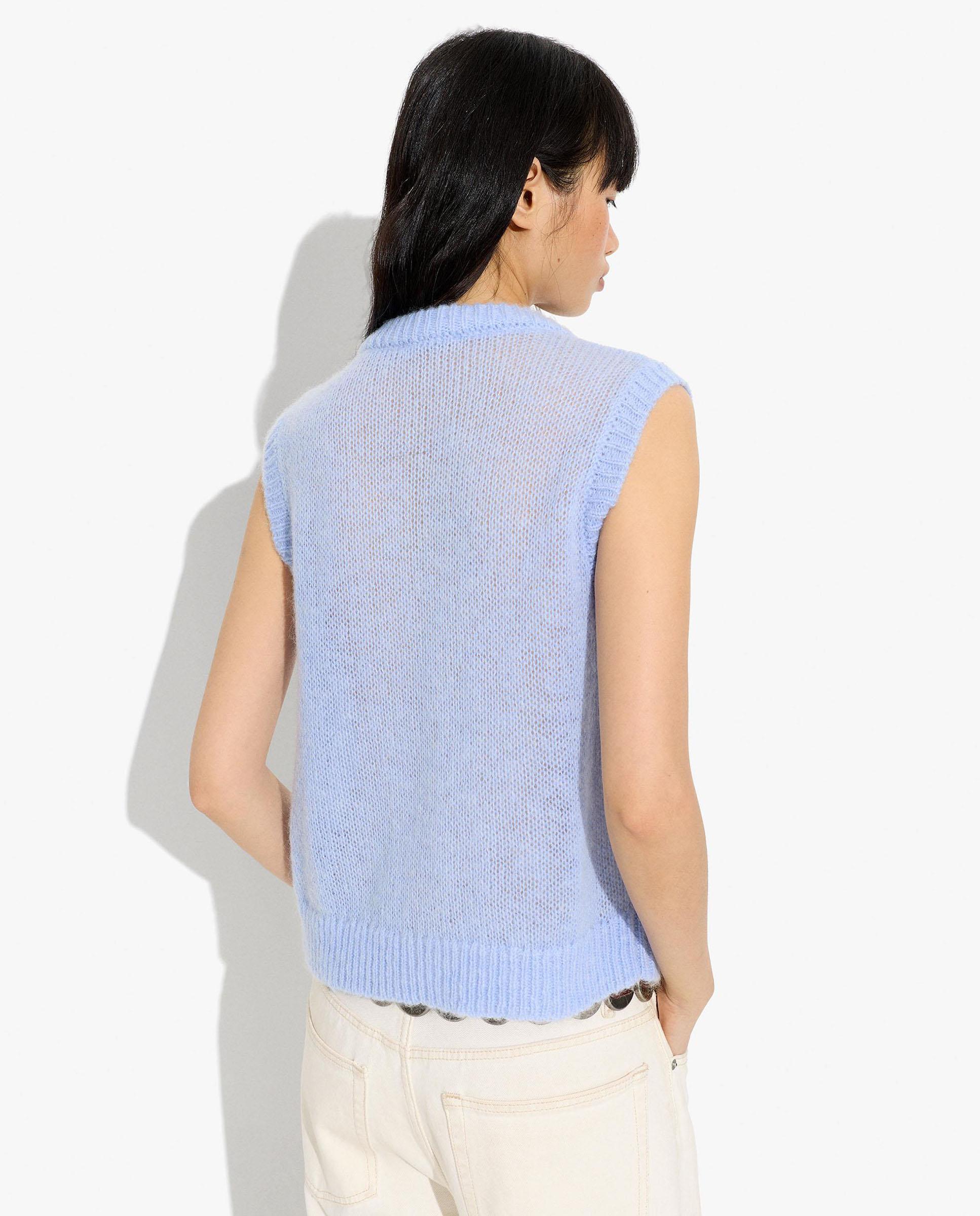 Chaleco de mujer de punto sin mangas - Parfois - Azul claro Azul claro-4