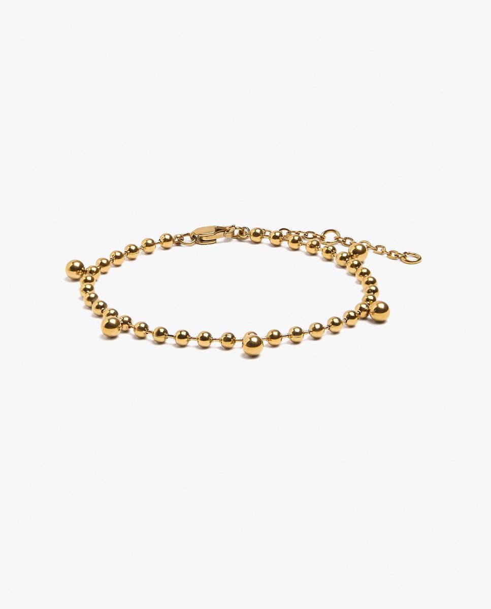 Pulsera de acero inoxidable con cuentas decorativas - Parfois - Dorado Dorado-1