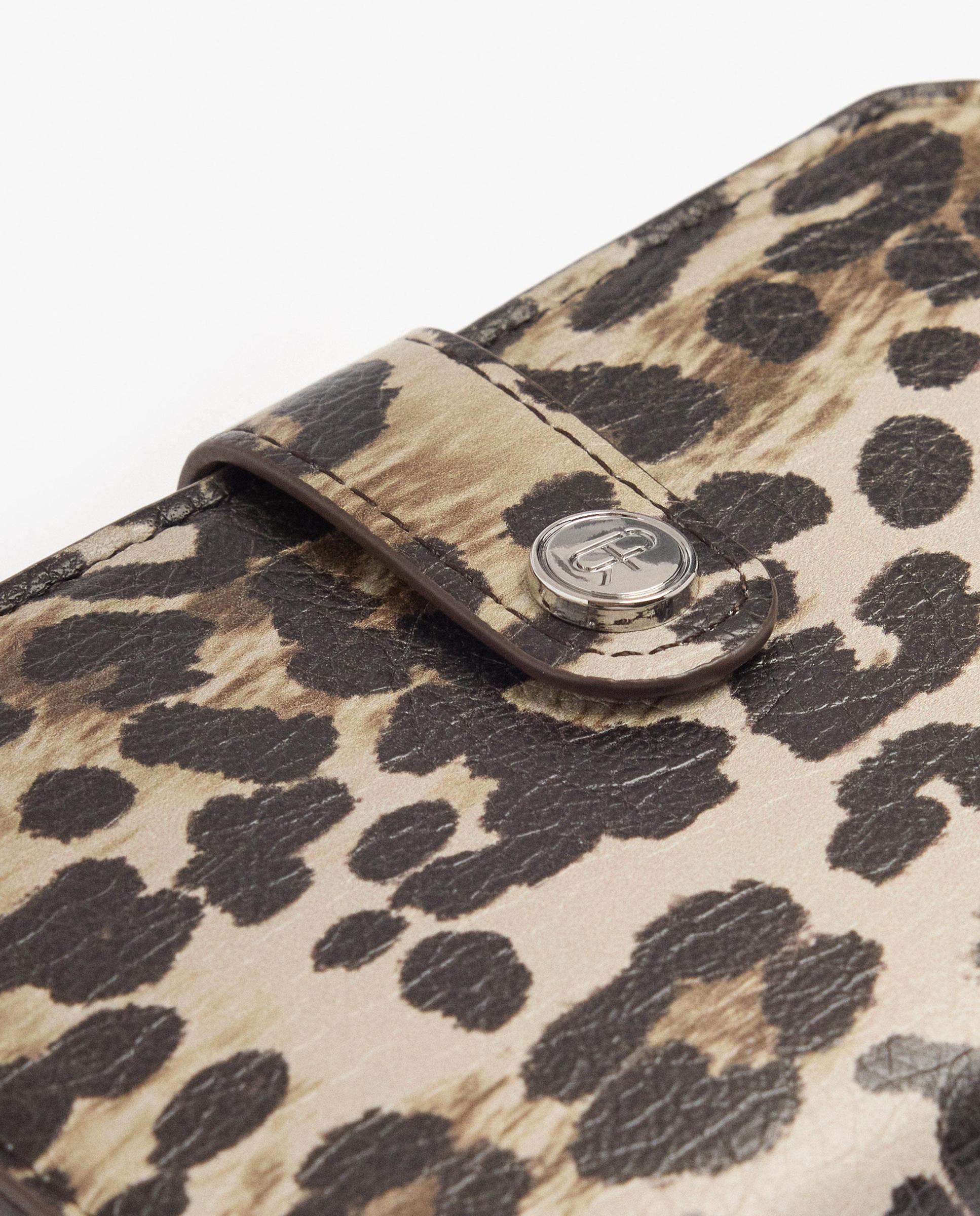 Cartera de mujer mediana con cierre de cremallera y estampado animal print - Parfois - Multicolor Multicolor-3