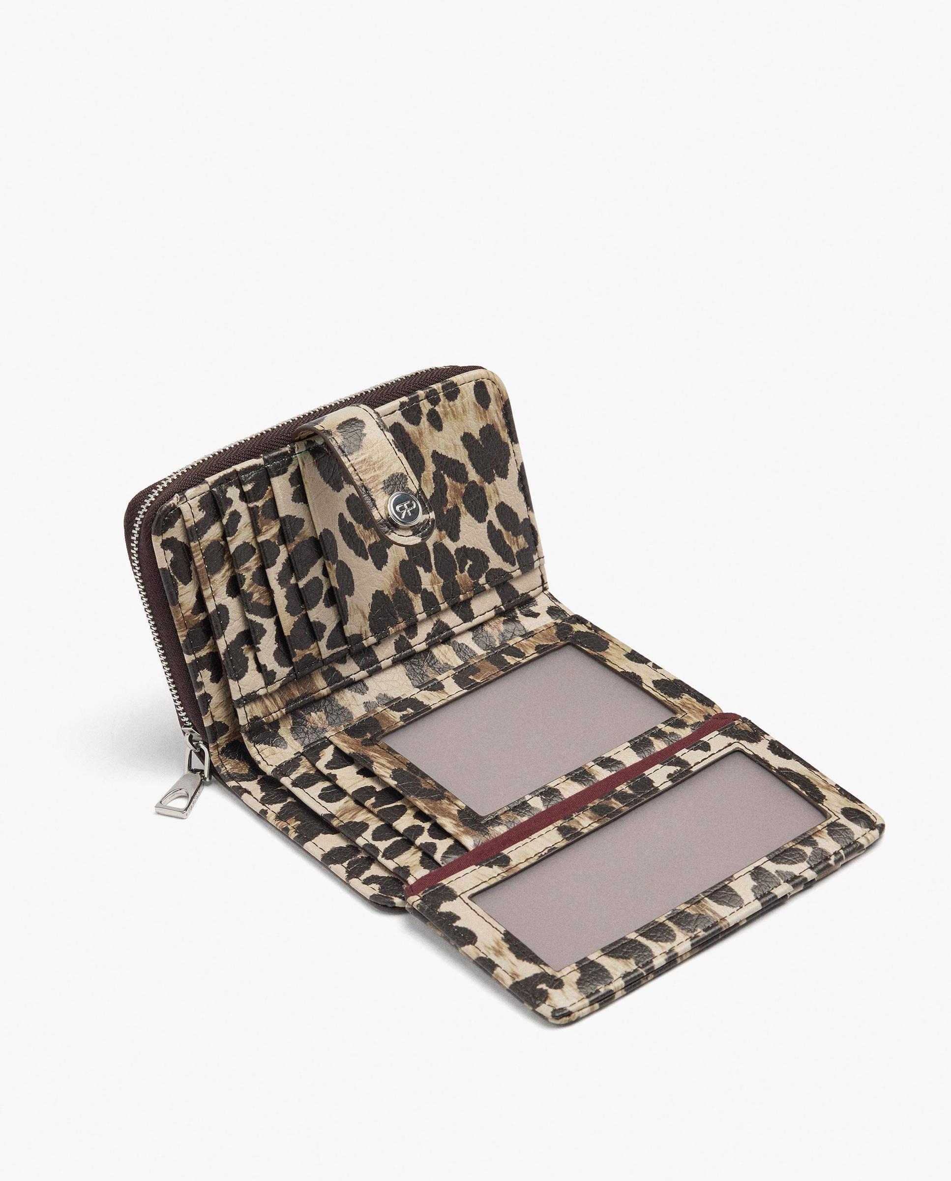 Cartera de mujer mediana con cierre de cremallera y estampado animal print - Parfois - Multicolor Multicolor-4
