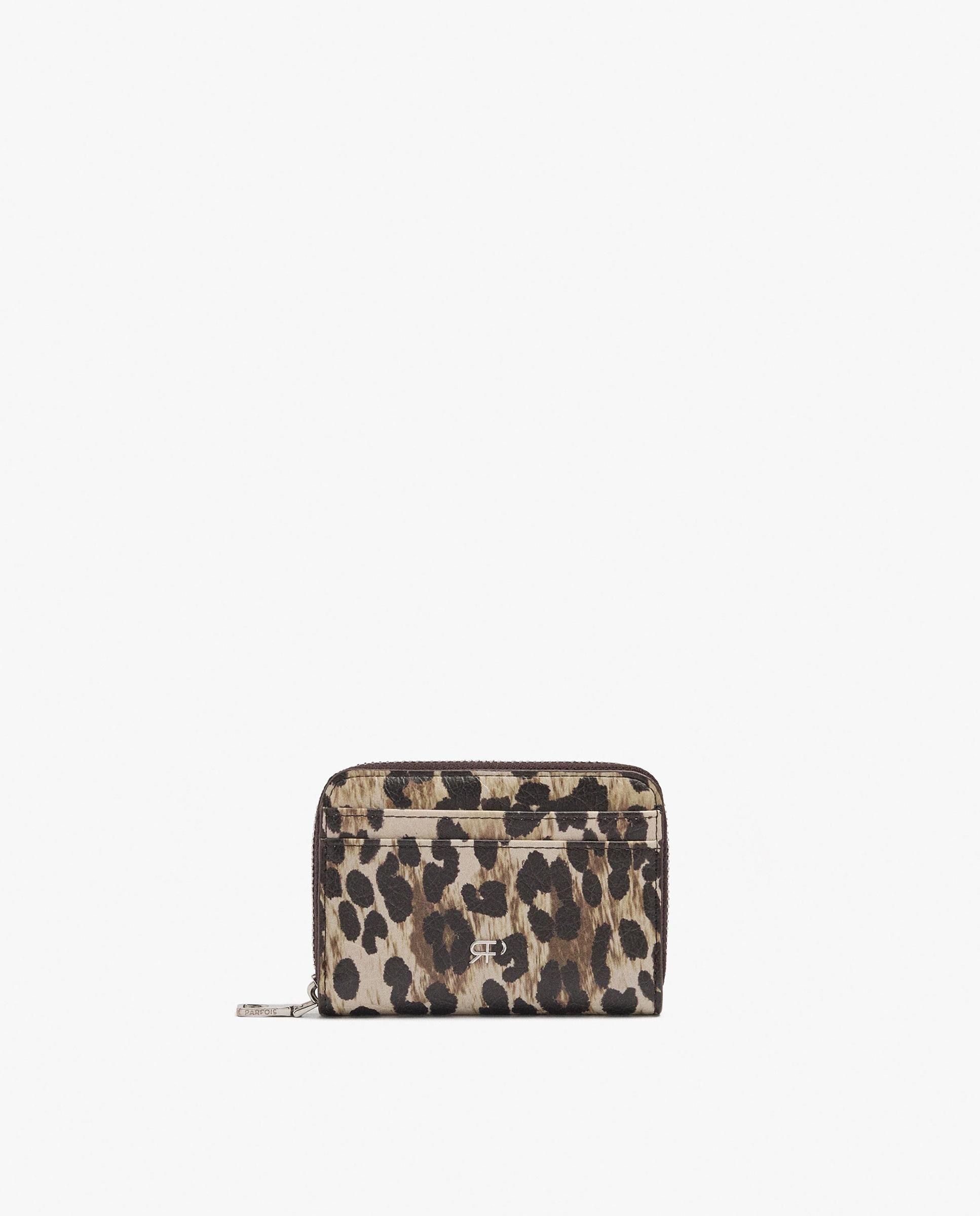 Cartera de mujer pequeña con cierre de cremallera y estampado animal print - Parfois - Multicolor Multicolor-1