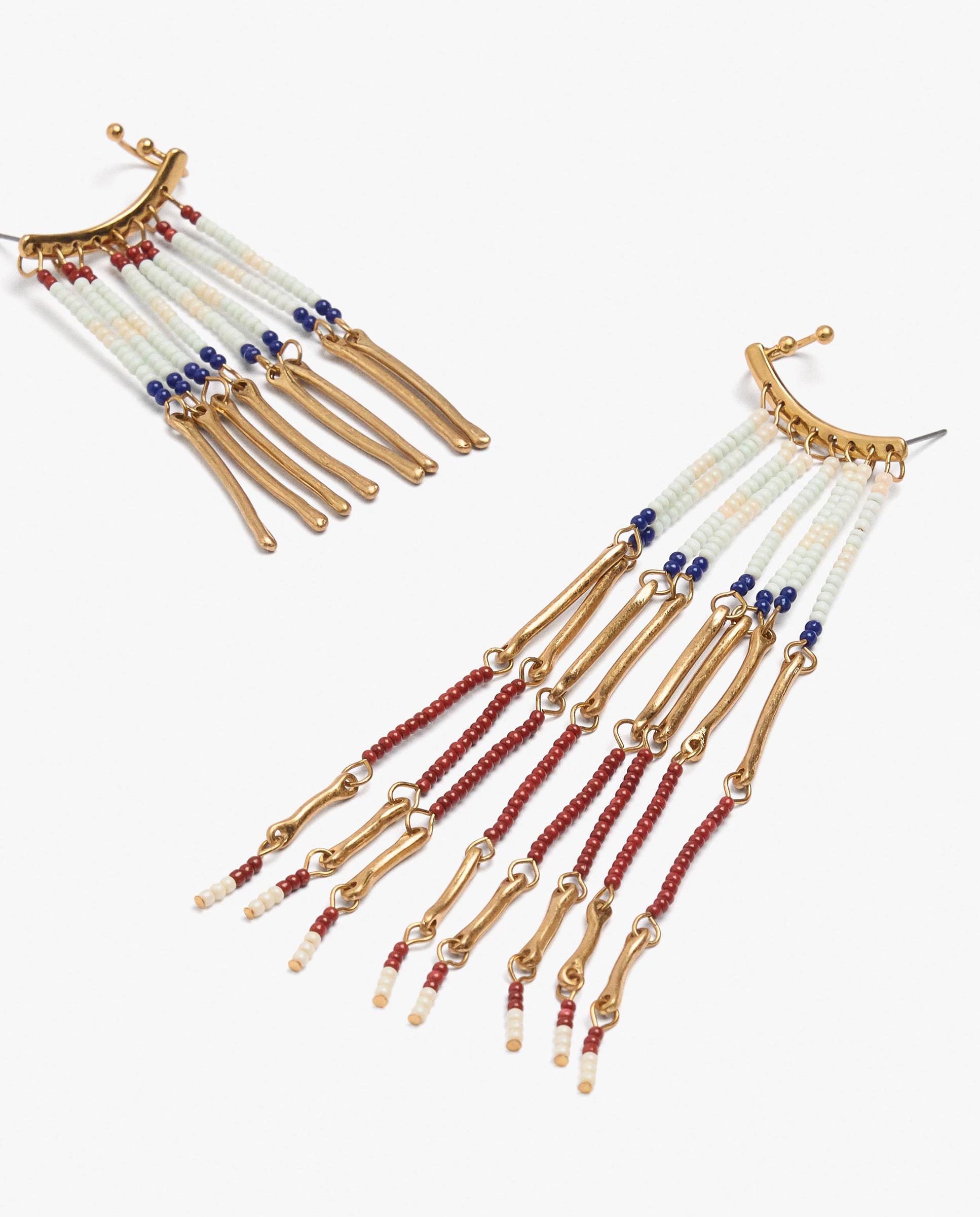 Pendientes asimétricos con cuentas decorativas - Parfois - Multicolor Multicolor-3