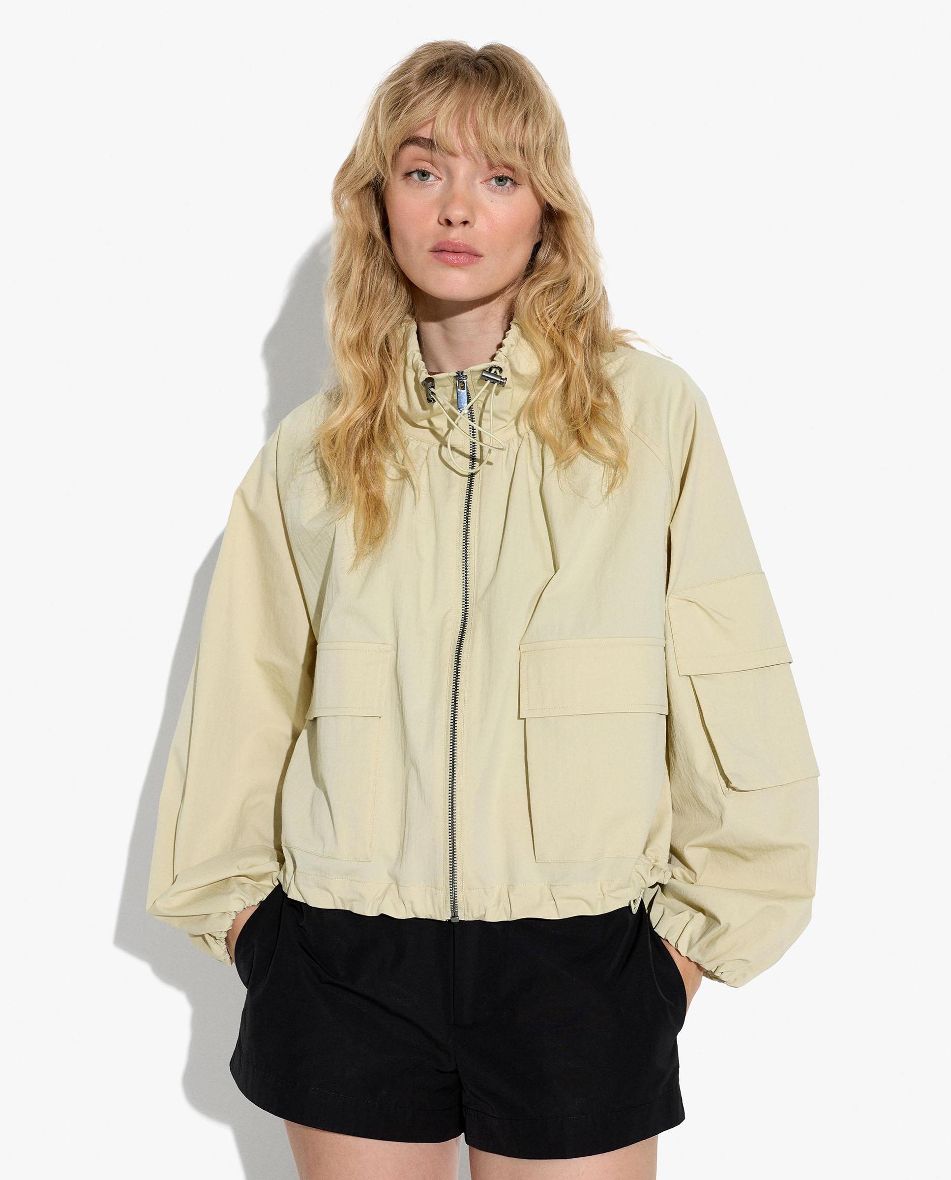 Chaqueta de mujer con capucha y puños elásticos en liso - Parfois - Verde Verde-5