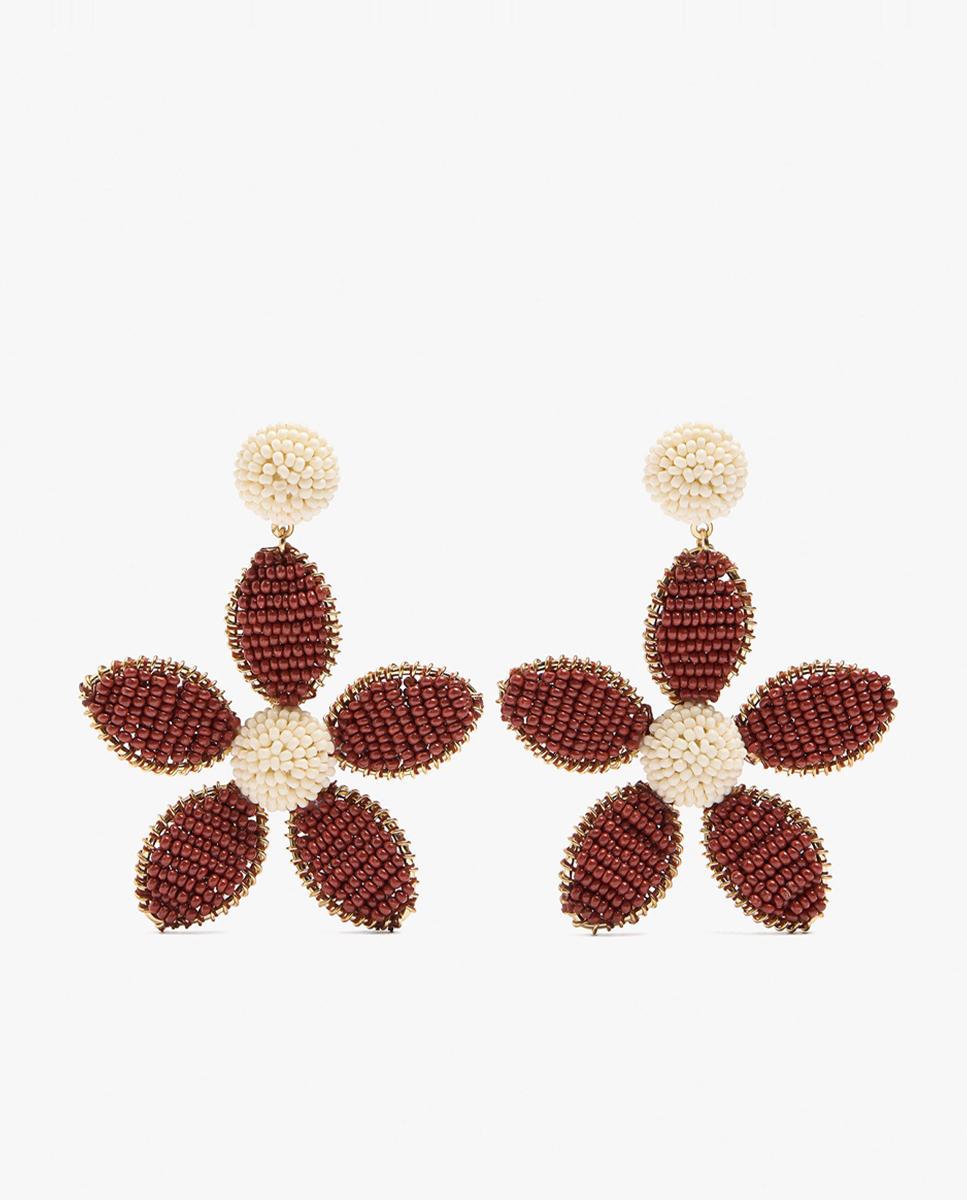Imagen 0 de Pendientes con cuentas en forma de flor Multicolor
