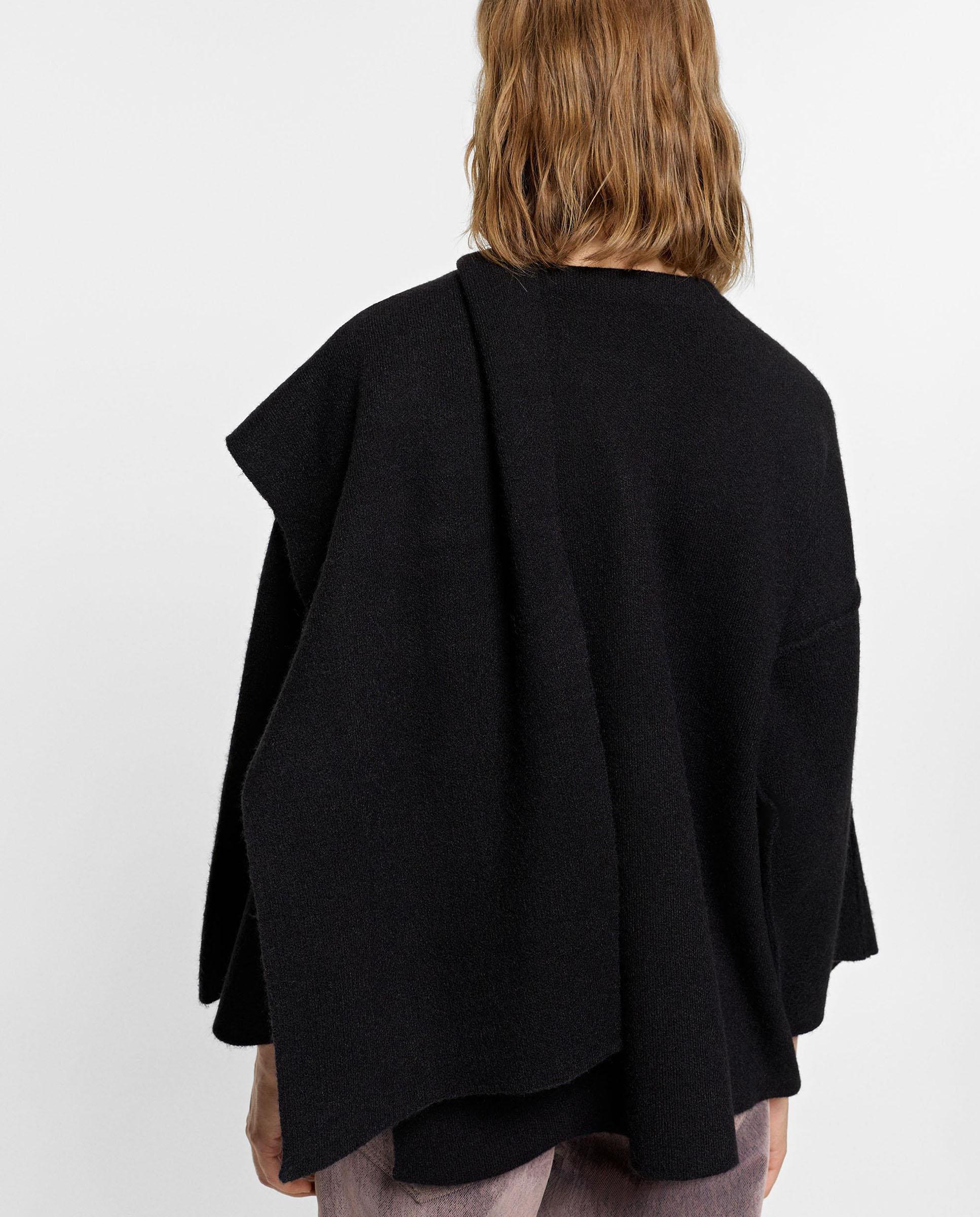 Imagen 4 de Chaqueta de mujer con capa estilo oversize - Parfois - Negro Negro