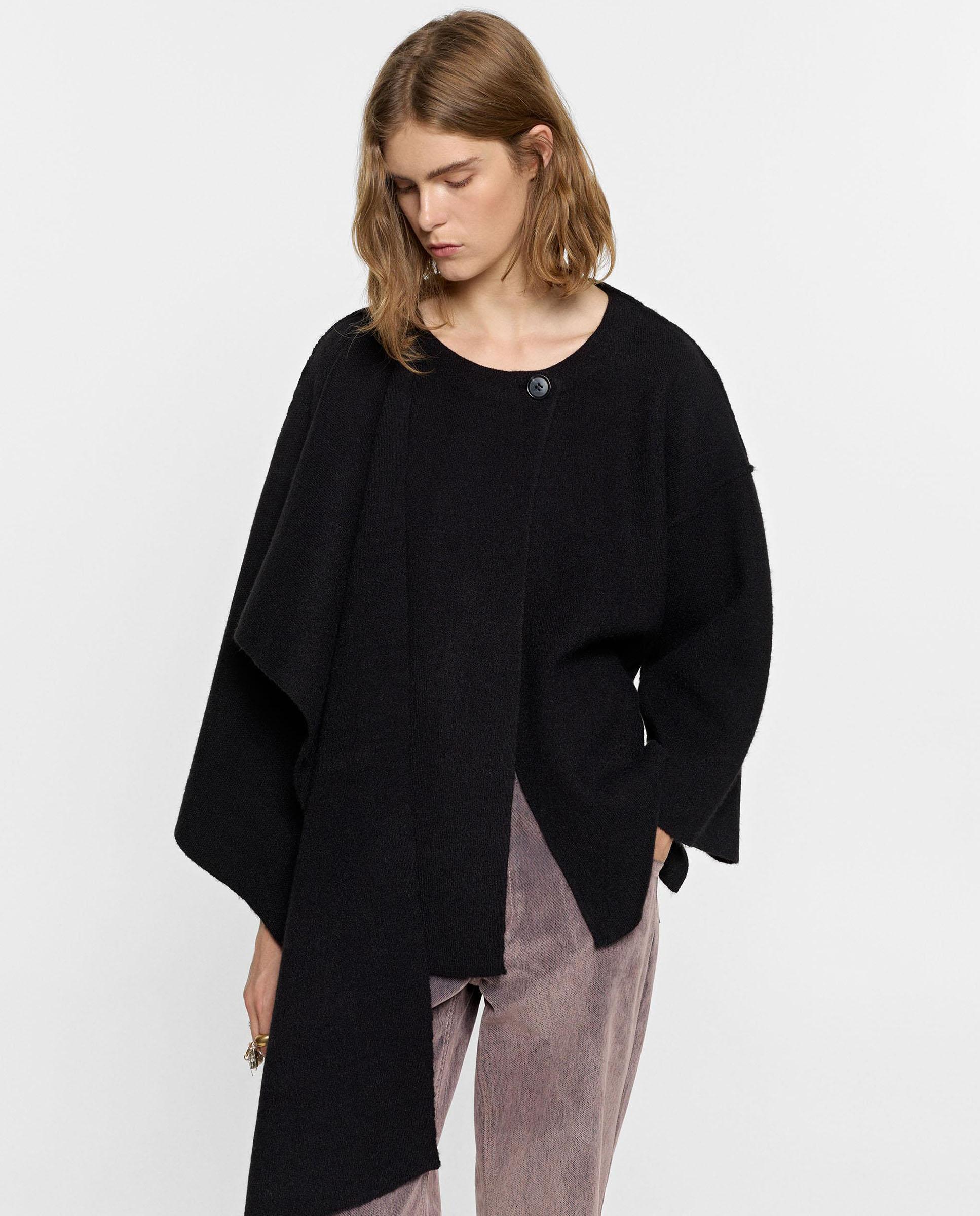 Imagen 5 de Chaqueta de mujer con capa estilo oversize - Parfois - Negro Negro