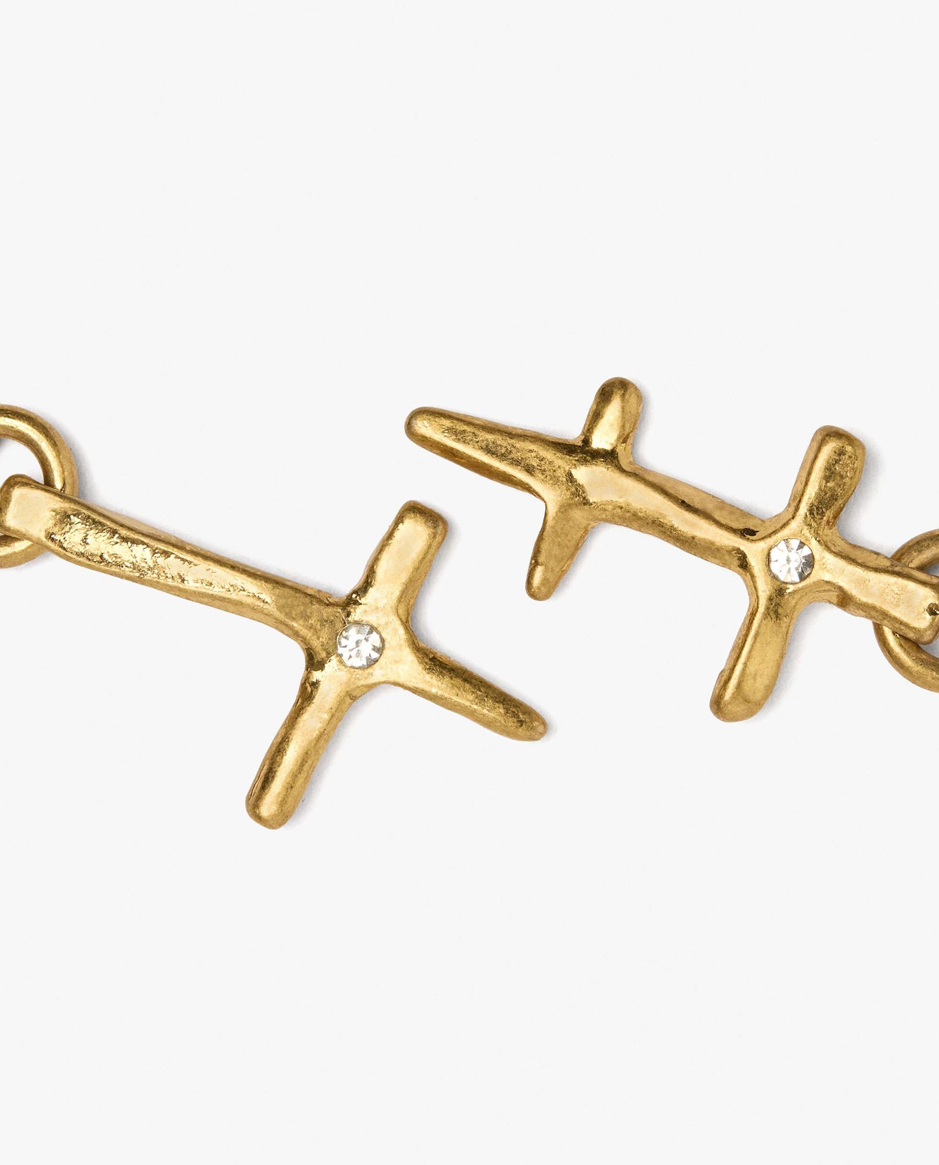 Pendientes asimétricos con forma de cruz y circonitas - Parfois - Blanco Blanco-2
