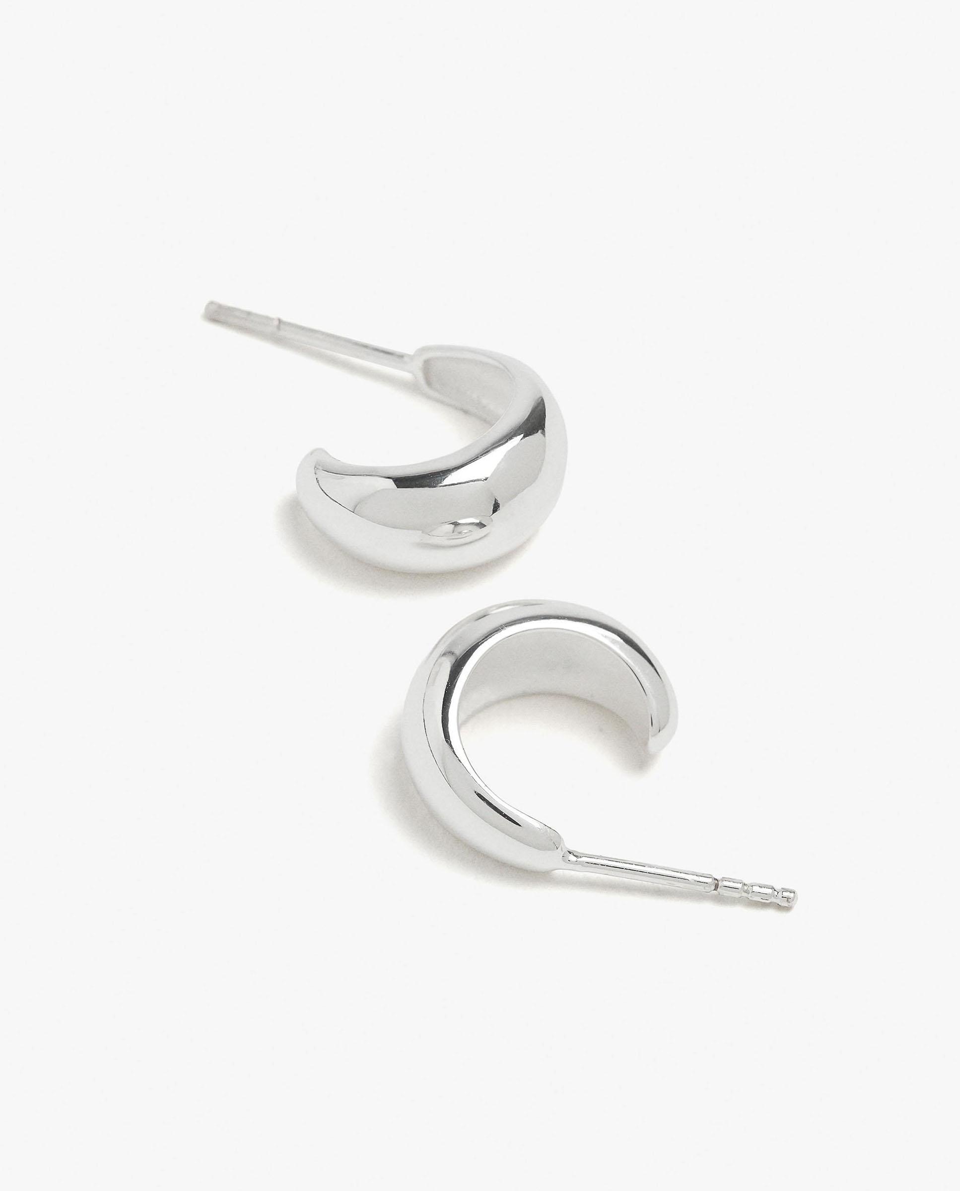 Pendientes de aro pequeños en liso - Parfois - Plateado Plateado-2