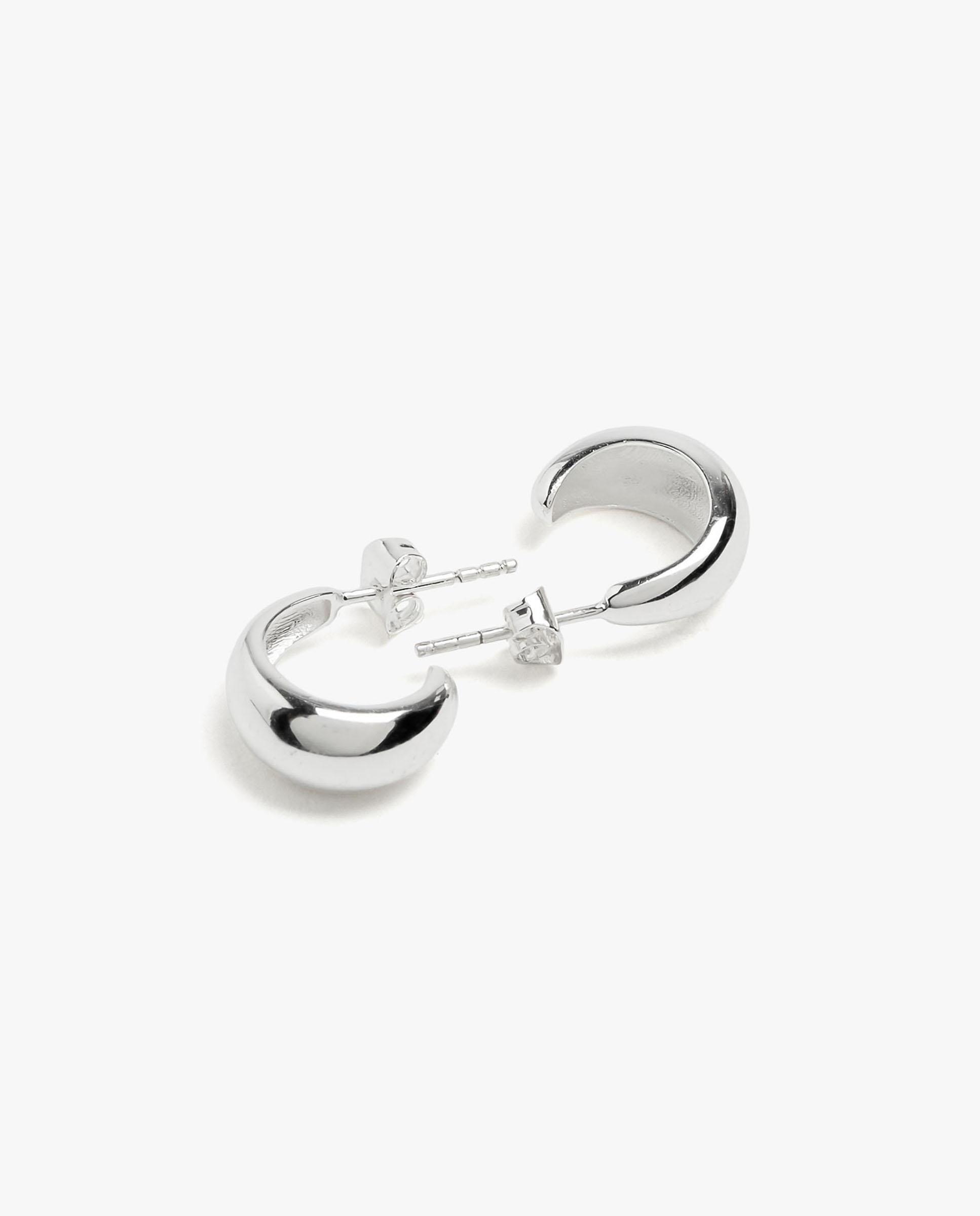 Pendientes de aro pequeños en liso - Parfois - Plateado Plateado-3
