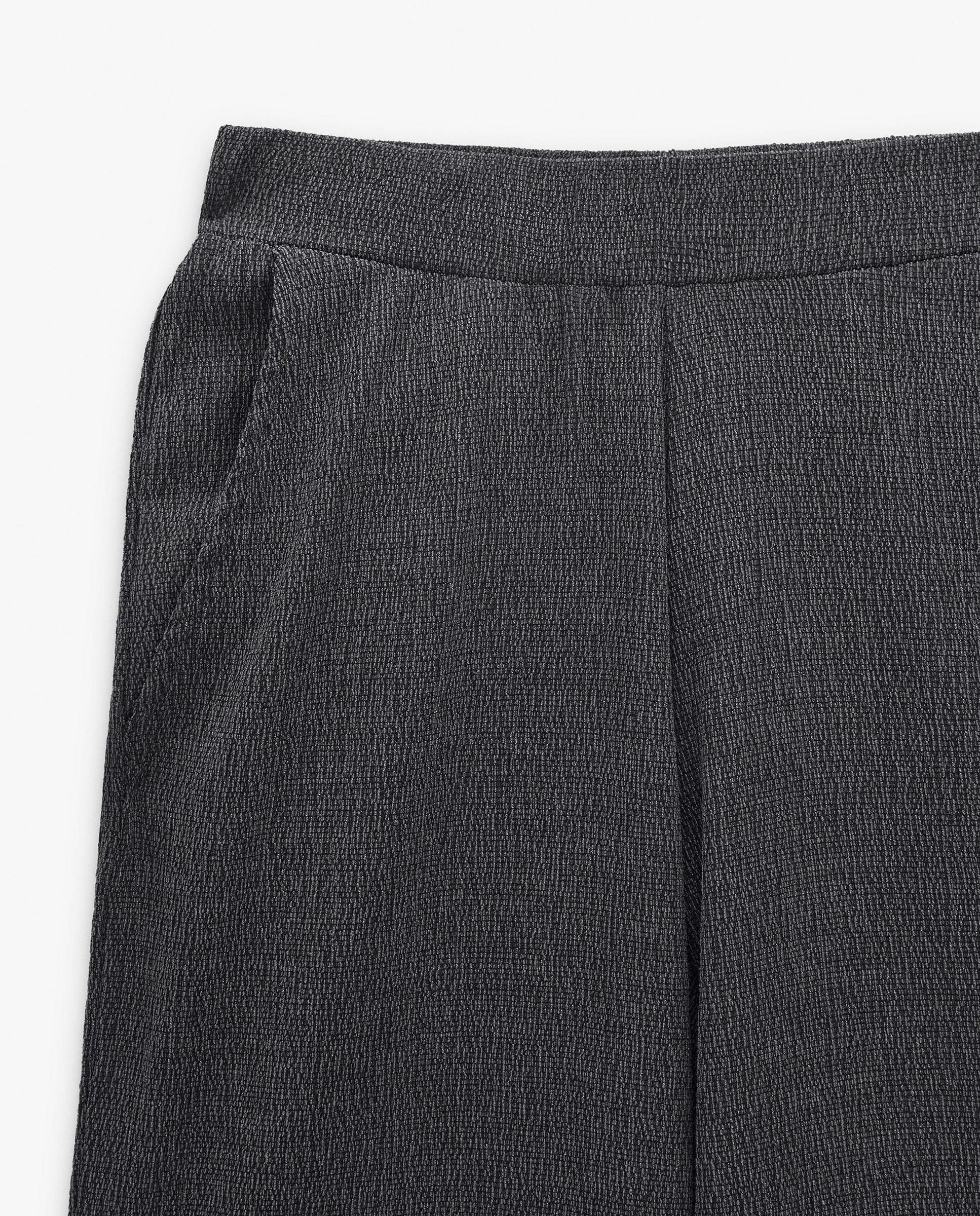 Pantalones rectos de mujer con cintura elástica en liso - Parfois - Gris Gris-6