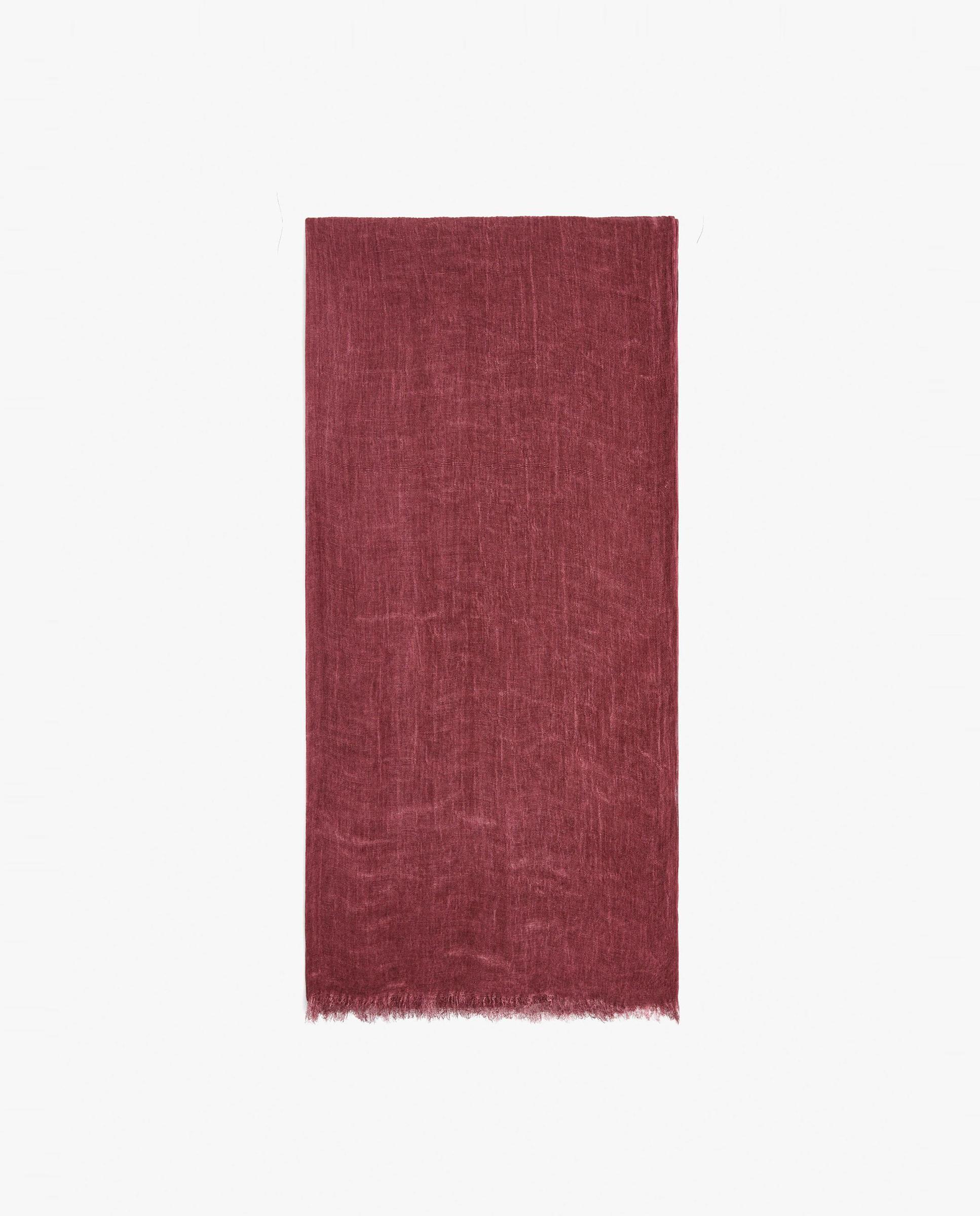 Pañuelo 100% viscosa con pespuntes en liso - Parfois - Teja Teja-1