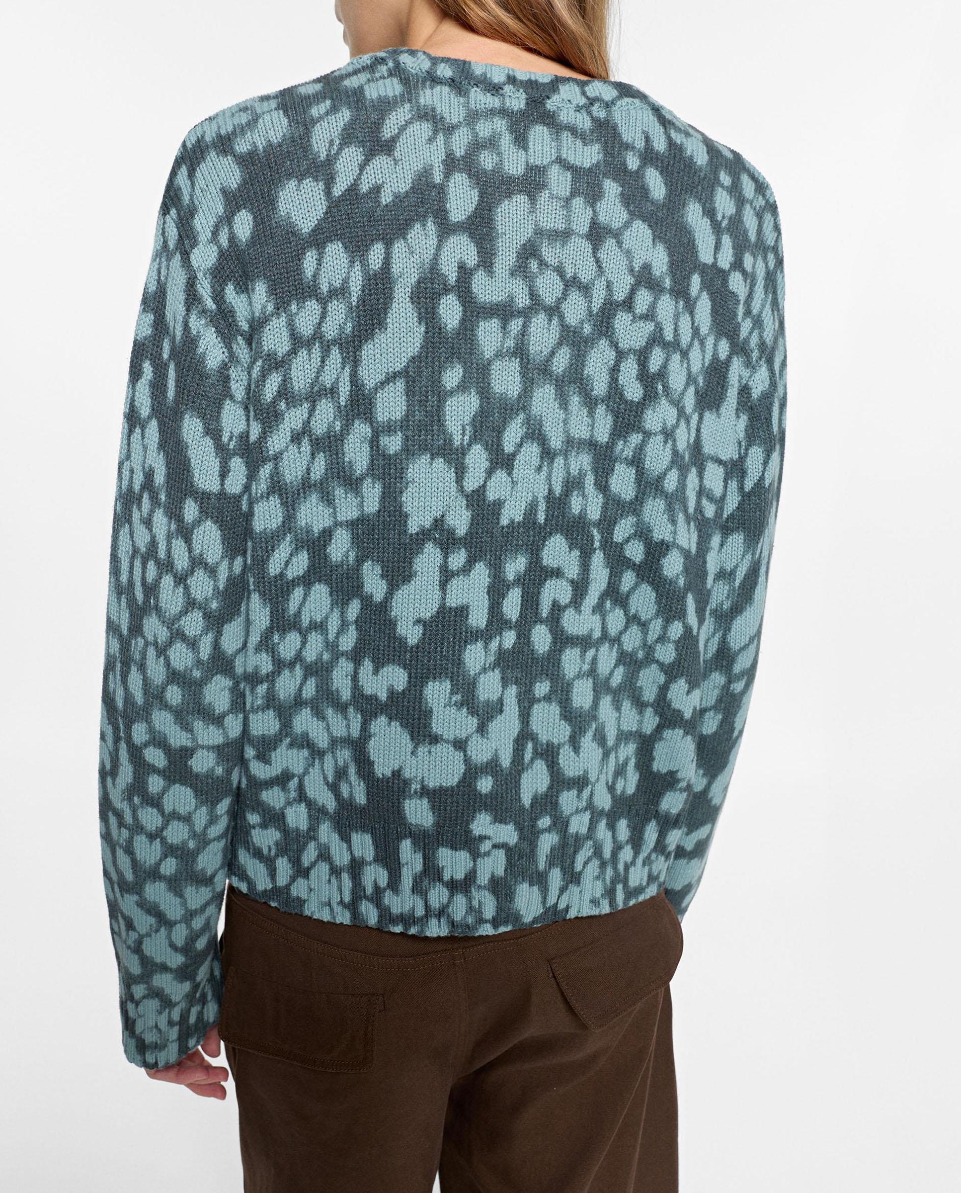 Cárdigan de mujer de punto con estapado animal print - Parfois - Azul Azul-4
