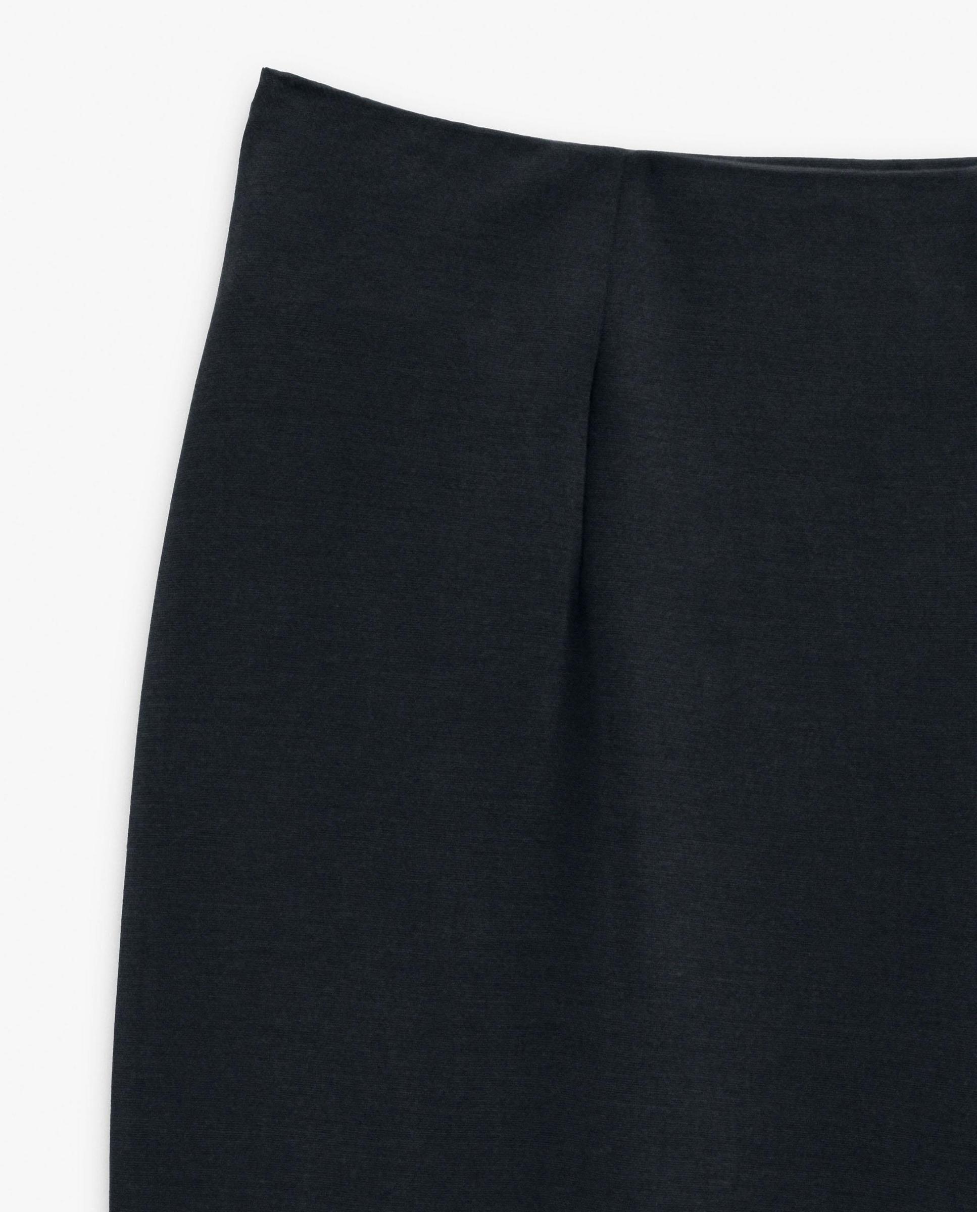 Pantalones rectos de mujer de punto con cintura elástica en liso - Parfois - Kaki Gris oscuro-6