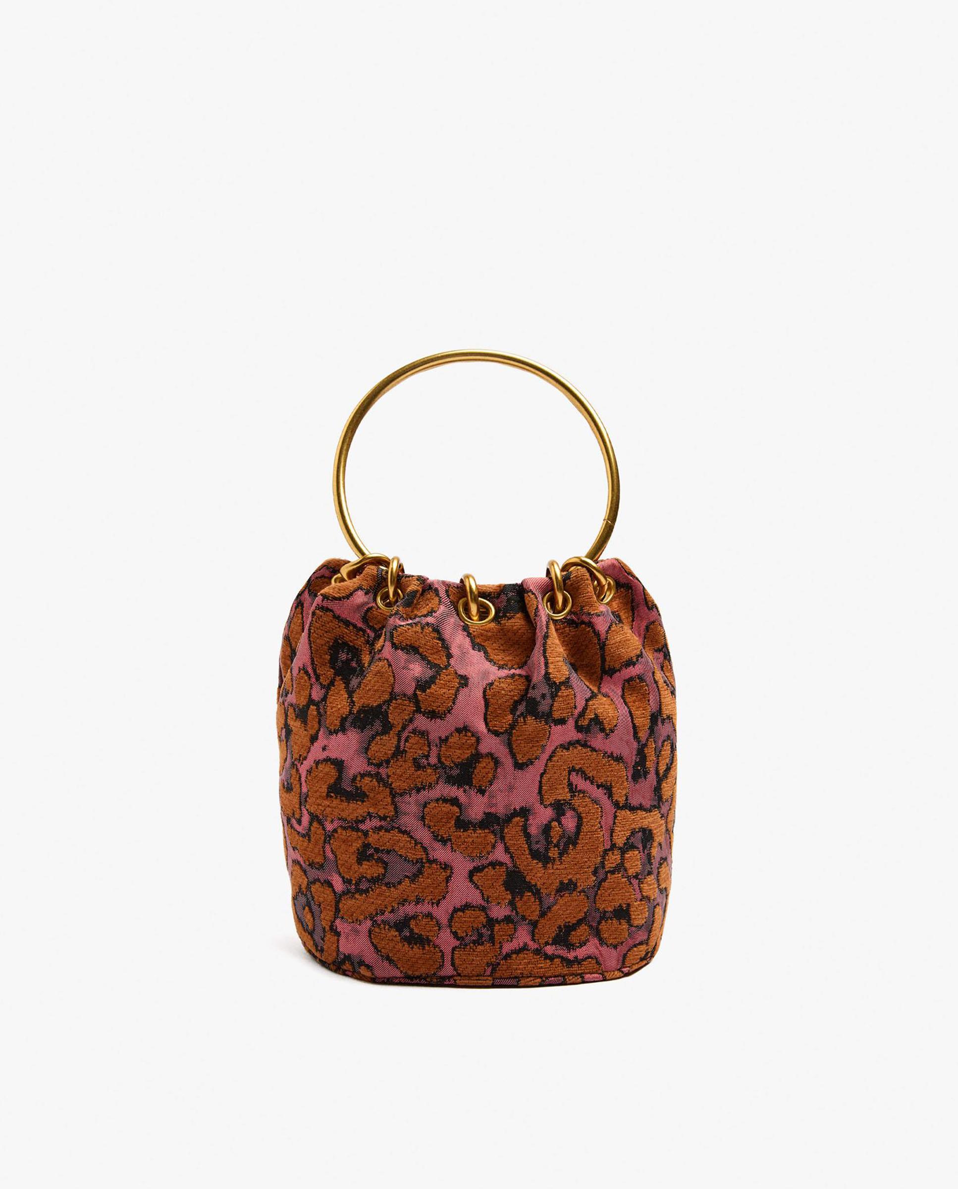 Bolso de fiesta convertible a bandolera con asa rígida y estampado animal print - Parfois - Multicolor Multicolor-1