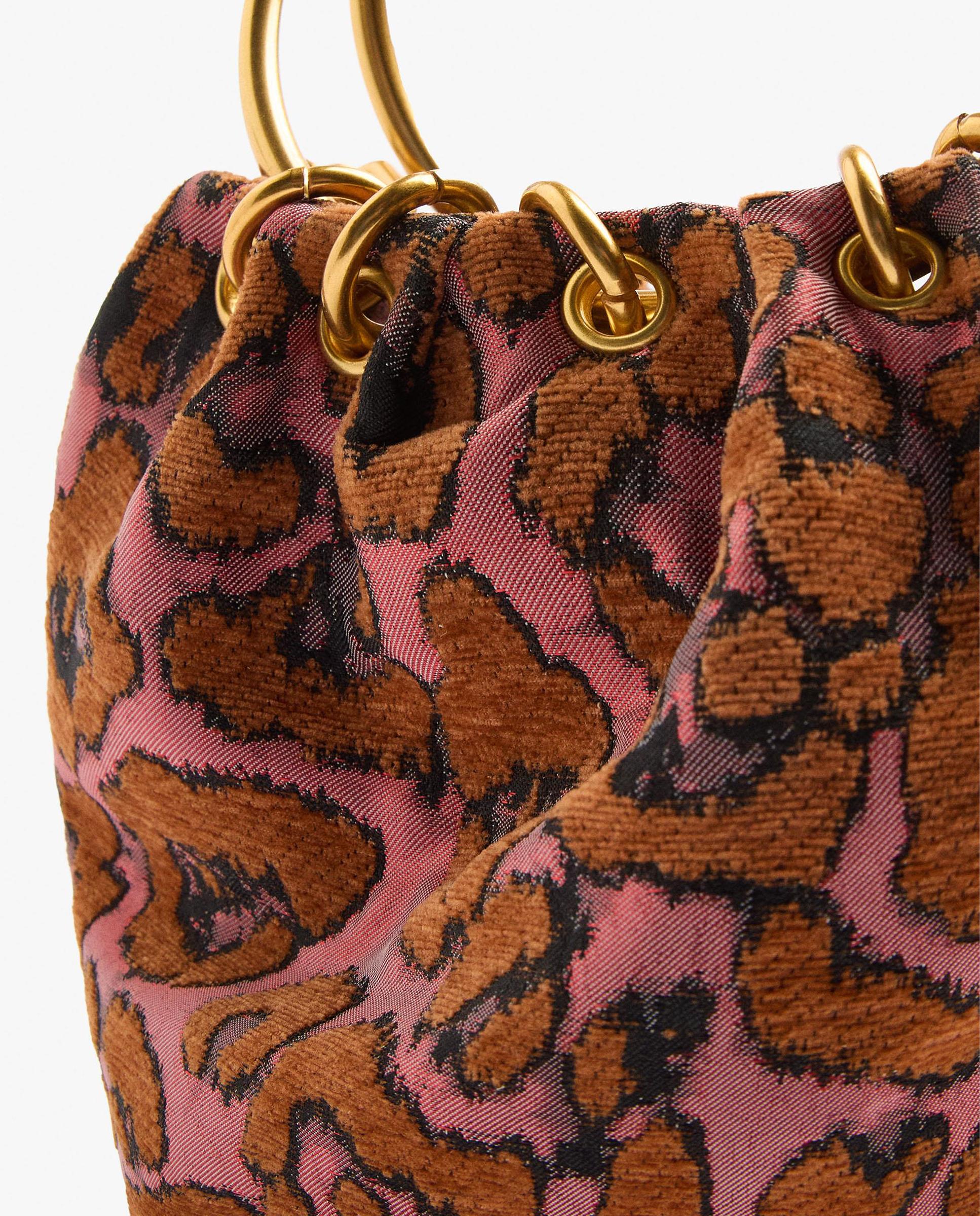 Bolso de fiesta convertible a bandolera con asa rígida y estampado animal print - Parfois - Multicolor Multicolor-3