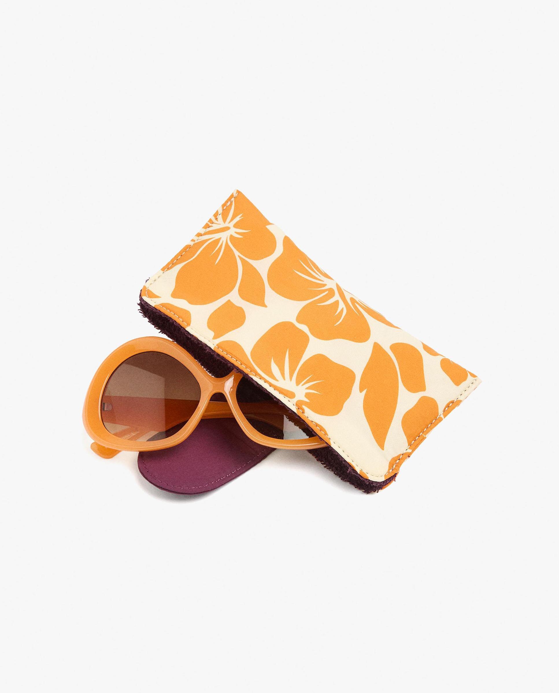 Gafas de sol de mujer con protección uv y forma redonda en liso - Parfois - Naranja Naranja-5