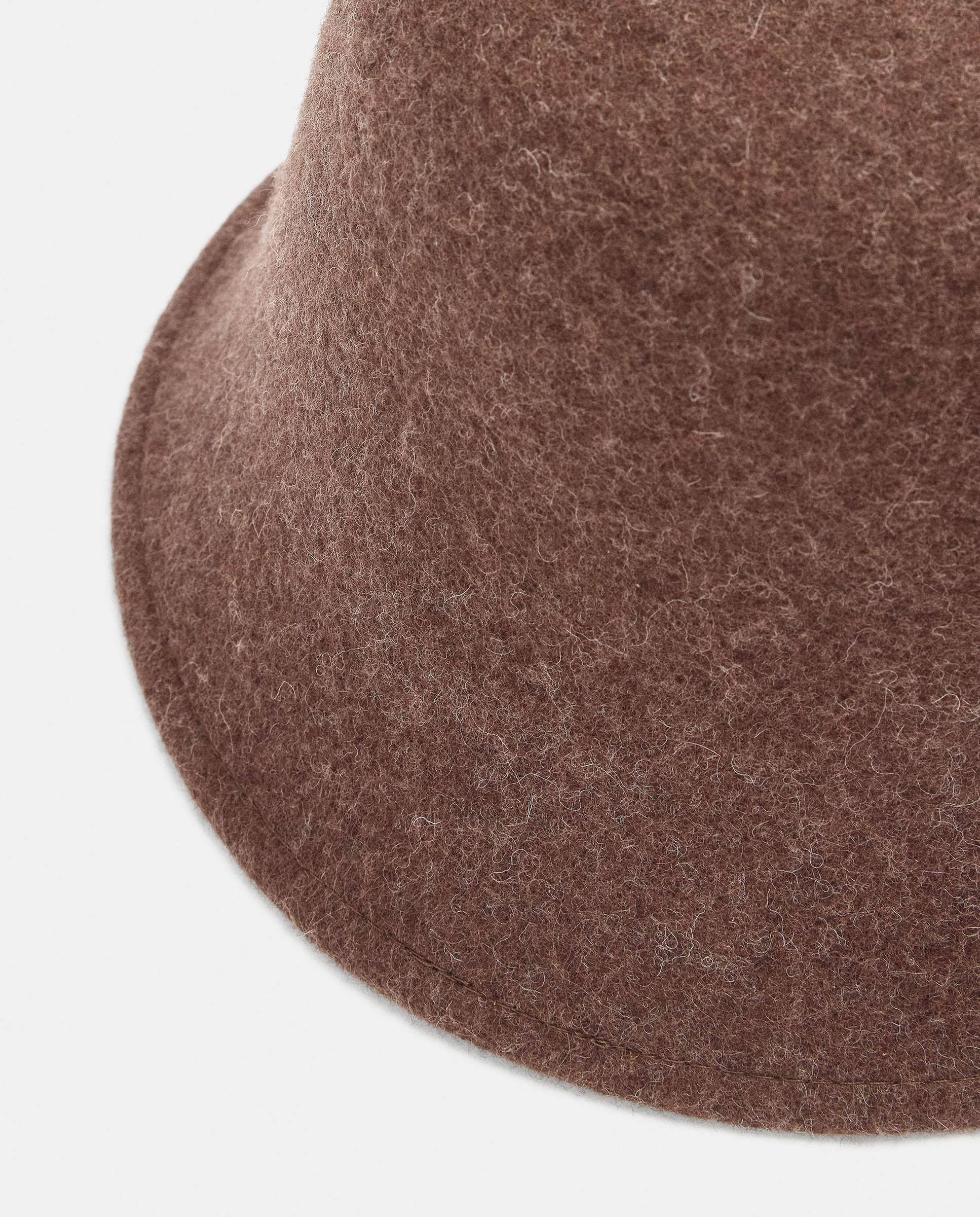 Gorro de mujer 100% lana estilo bucket - Parfois - Marrón Marrón-3