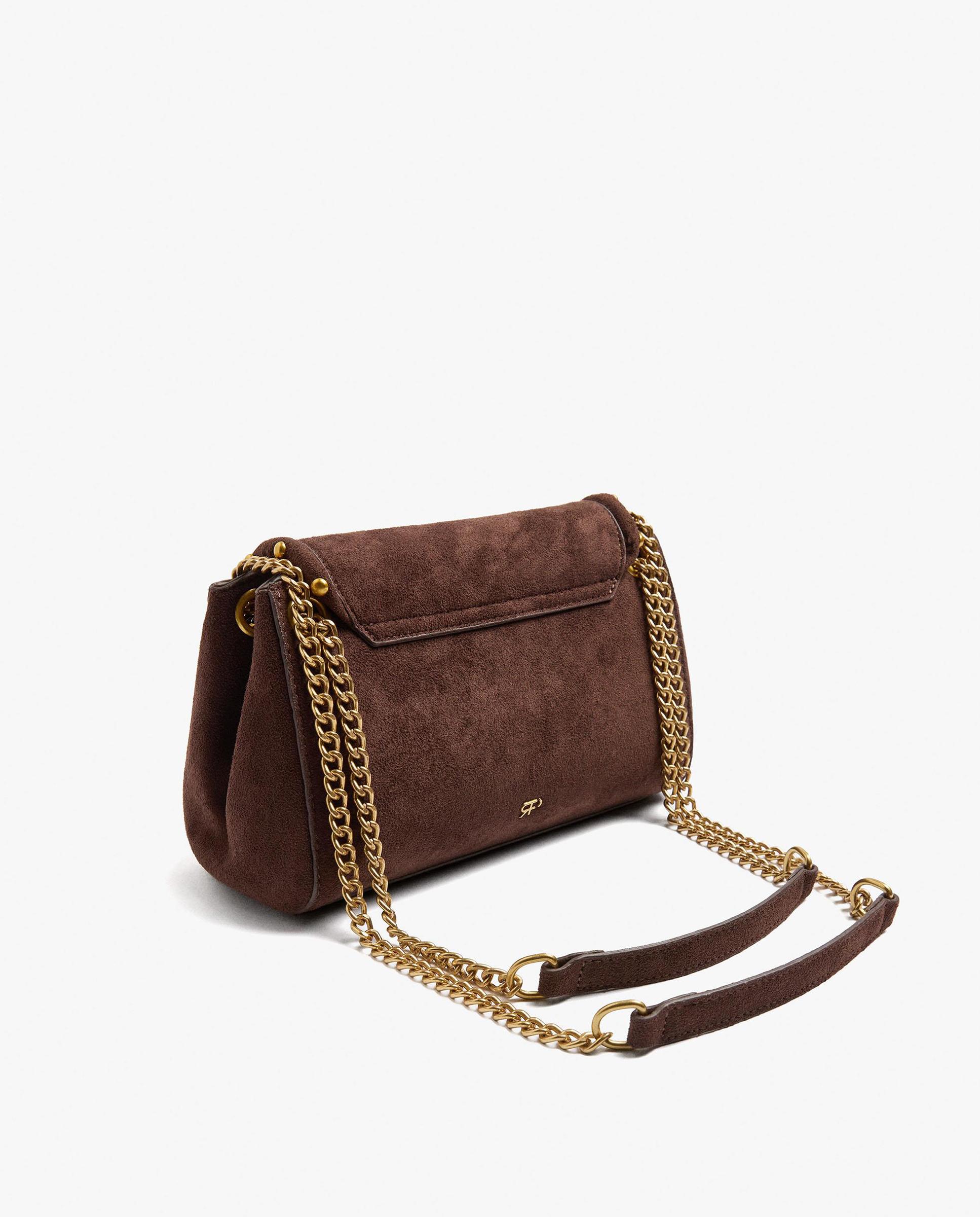 Bolso de hombro multiposición con solapa y tachuelas decorativas con cierre imantado - Parfois - Marrón oscuro Marrón oscuro-2